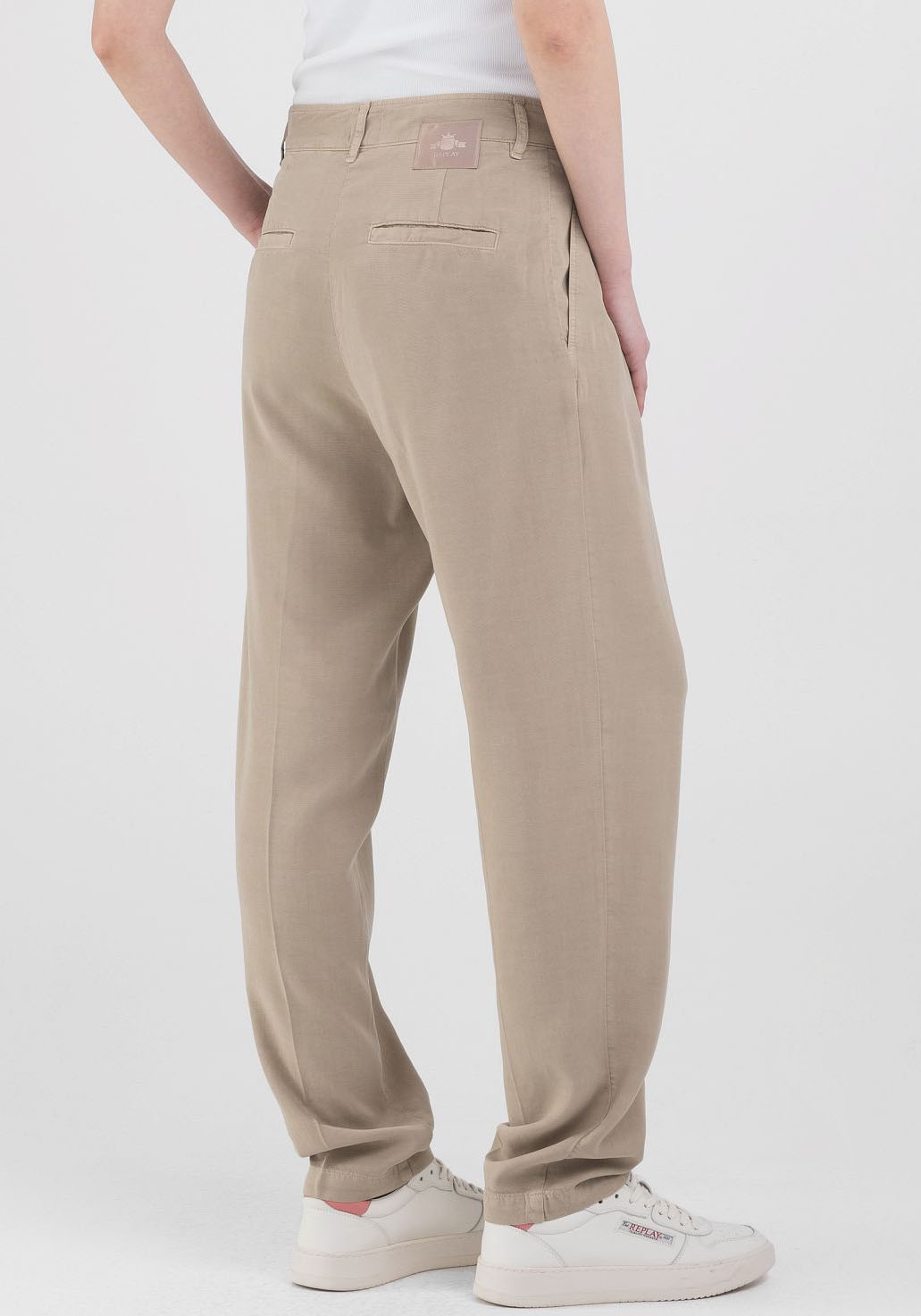 Replay Bundfaltenhose, in softer Qualität