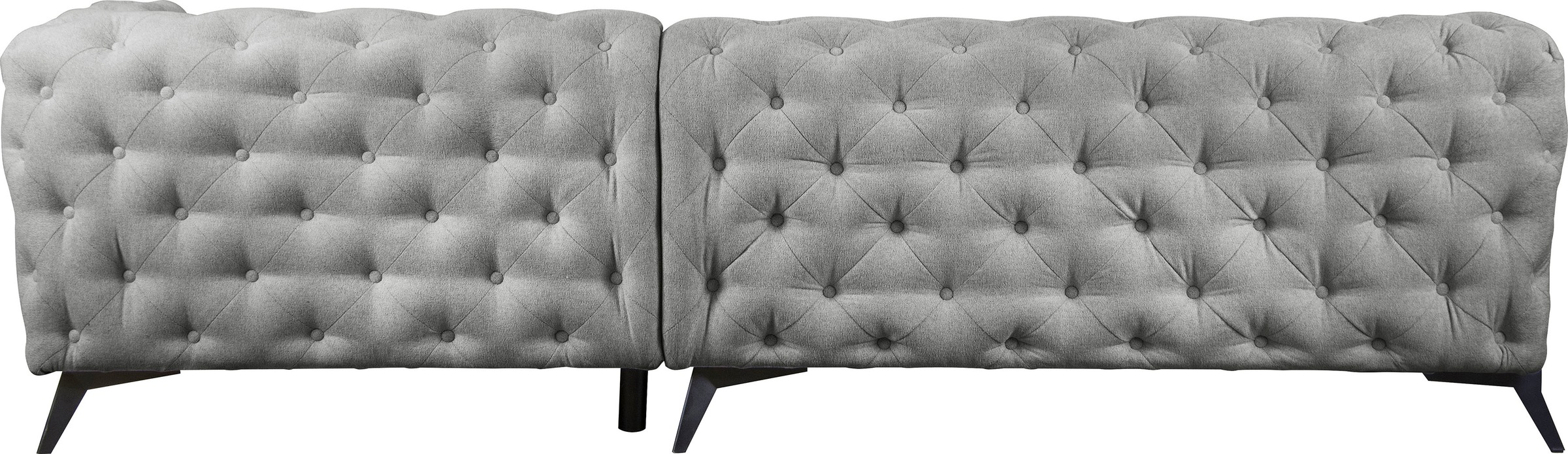 Leonique Chesterfield-Sofa »Amaury L-Form«, moderne Chersterfield-Optik, Breite 262 cm, Fussfarbe wählbar