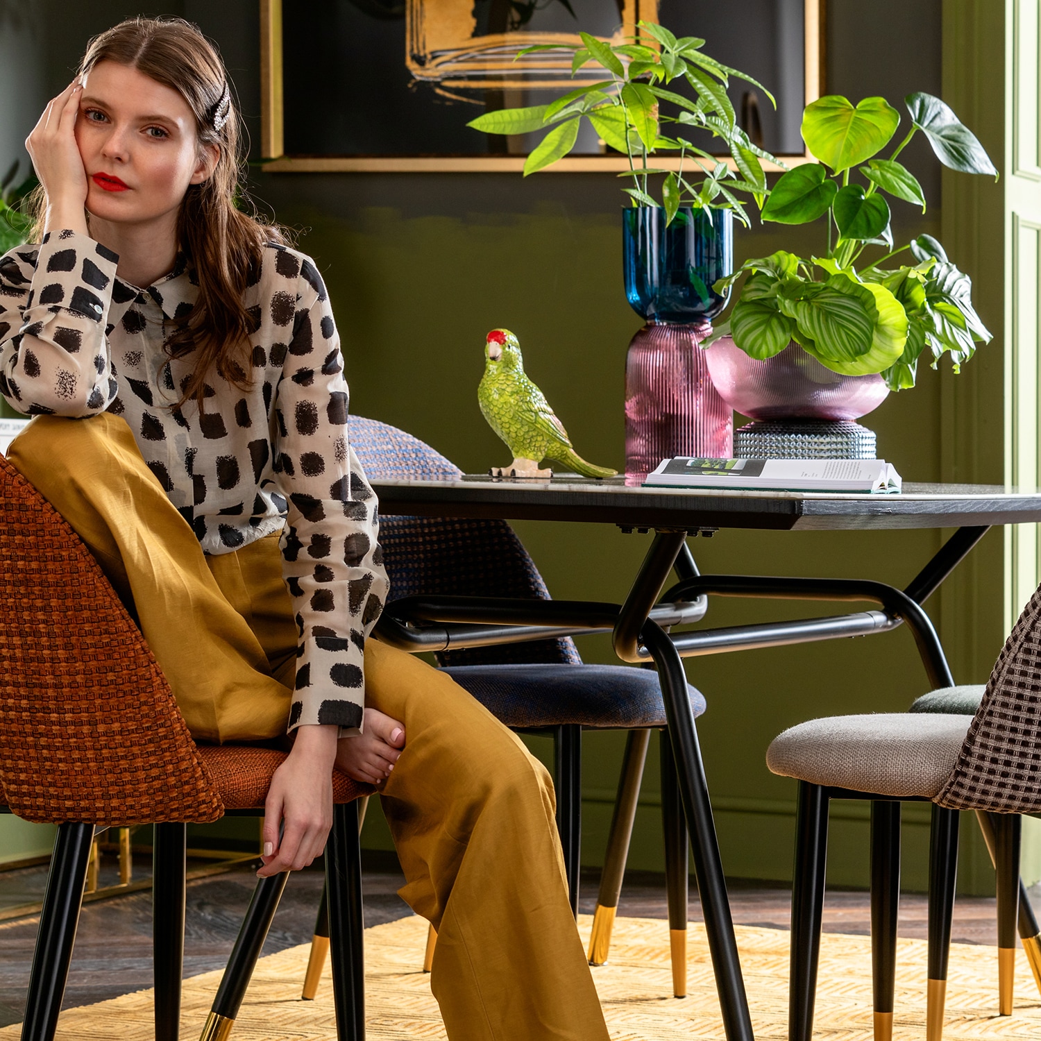 Kare Design Vase de table »Vase Marvelous Duo Blau Lila 40cm«