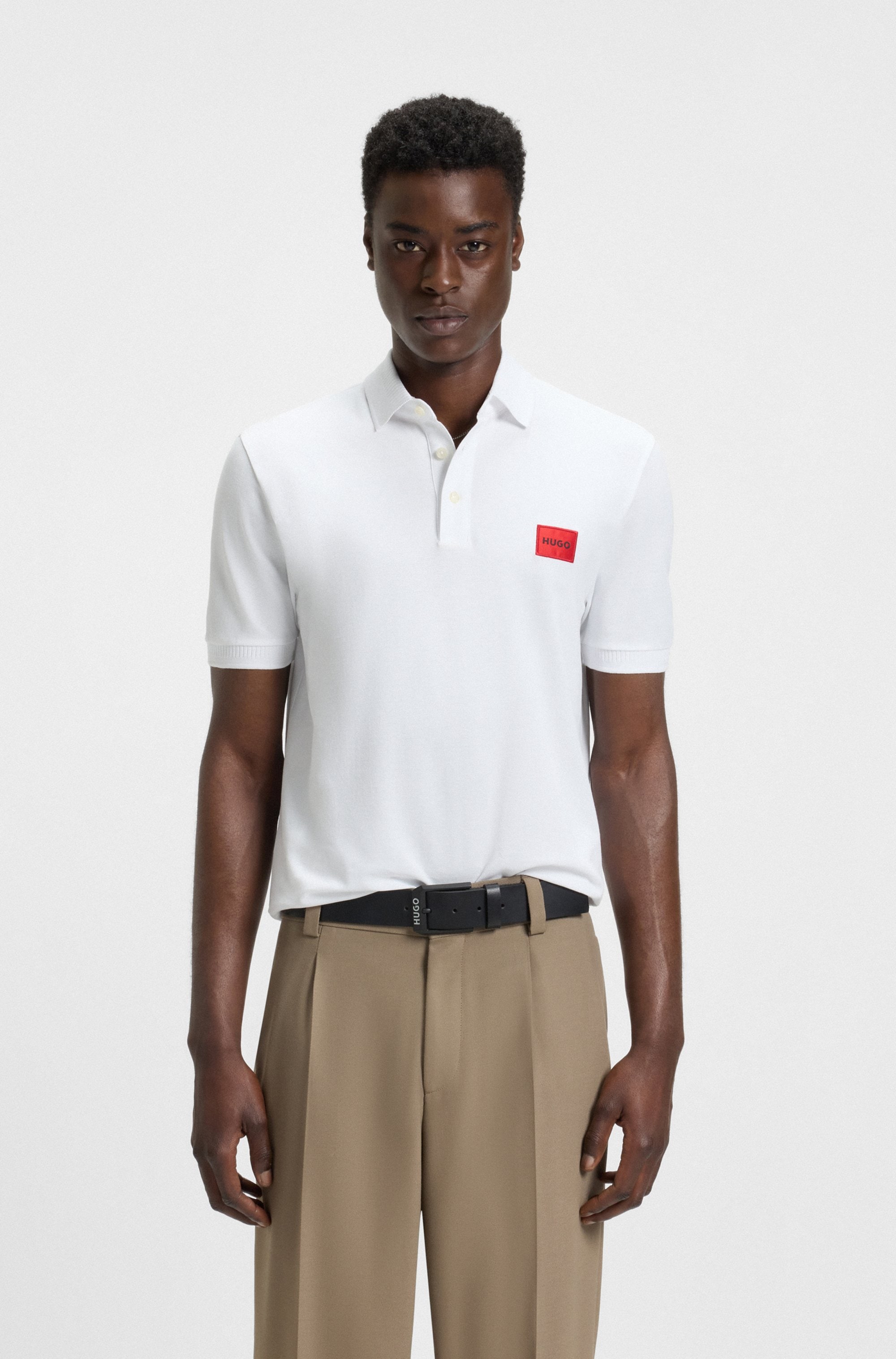HUGO Polo »Dereso« Slim Fit, Kurzarm, HUGO Weblabel