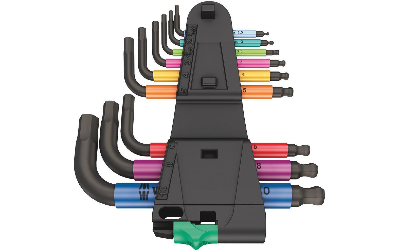 Wera Winkelschlüssel »Wera 950/9 Hex-PlusMulticolour 2«, (9 St.)