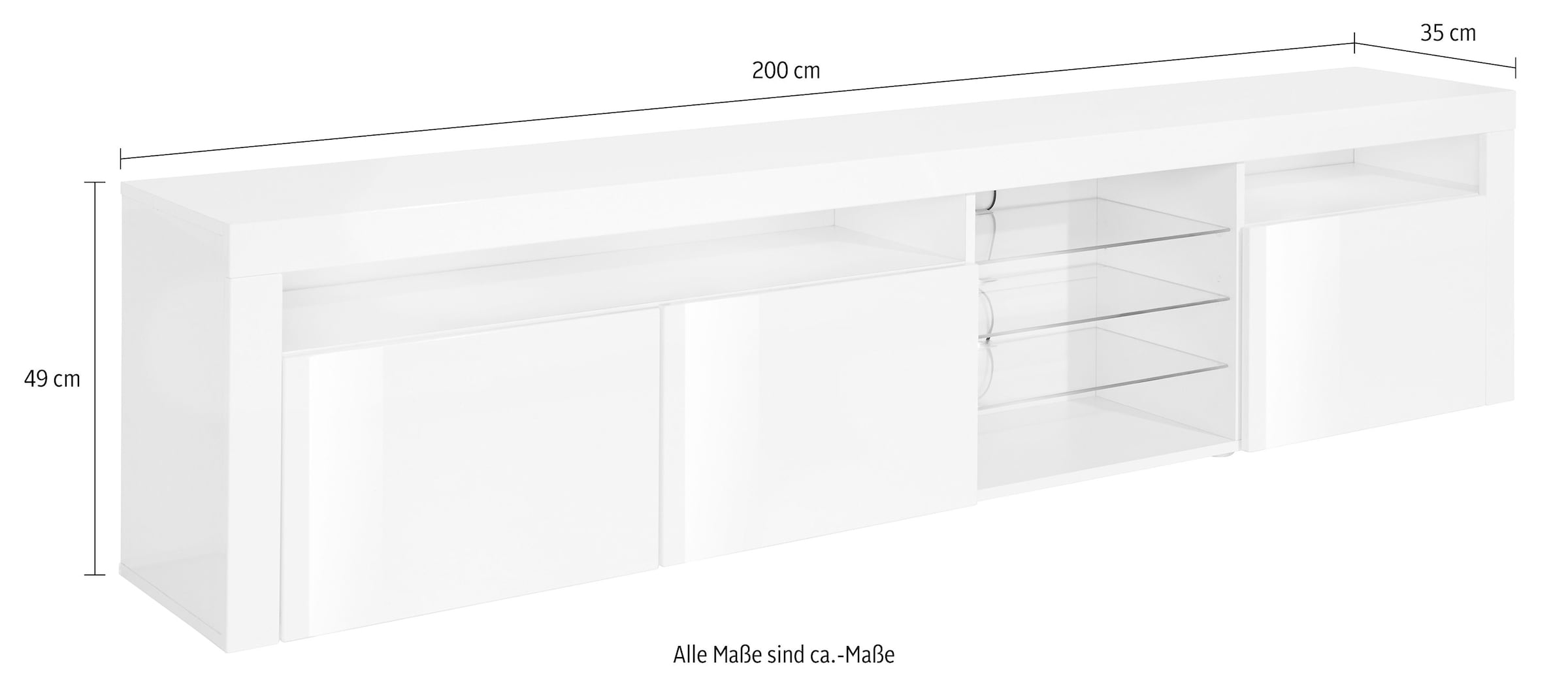 200 Lowboard »Santa Breite borchardt Möbel Fe«, jetzt kaufen cm