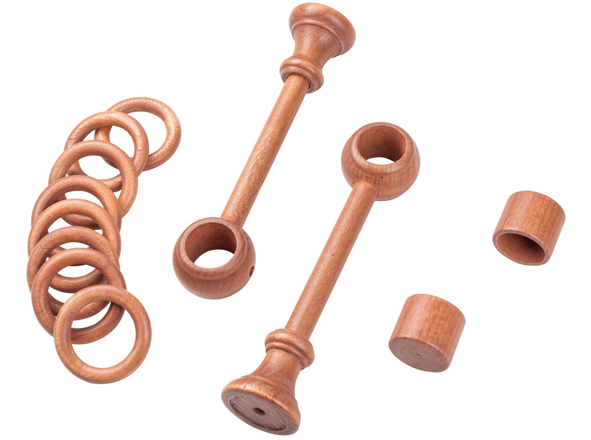 SN DECO GROUP Gardinenstange »Cafiro«, 1 läufig-läufig, Fixmass, 28 mm, Holz, verschiedene Längen und Farben, Komplettset