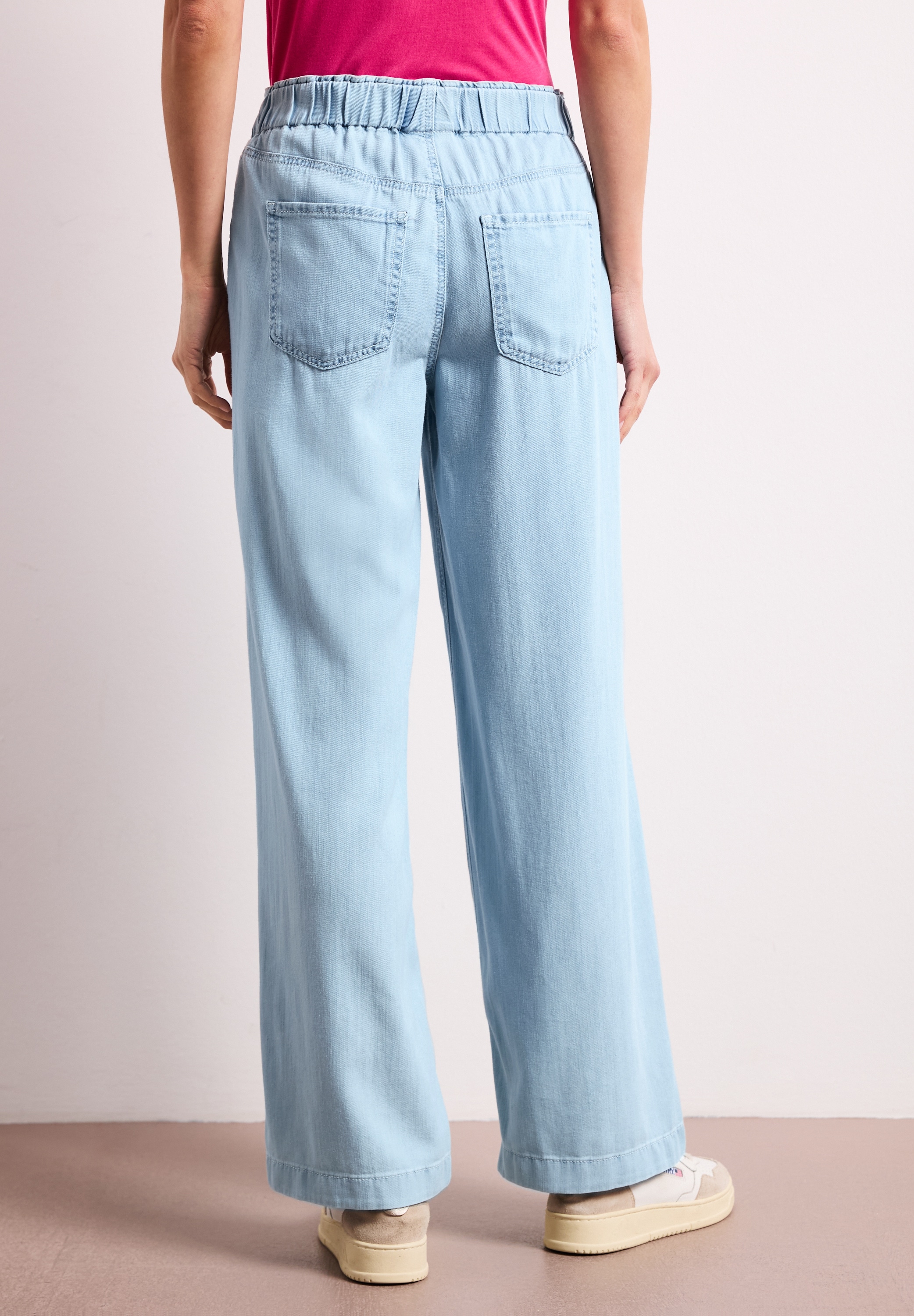 STREET ONE Jeans large »Style Emee« avec taille paperbag / coupe ample