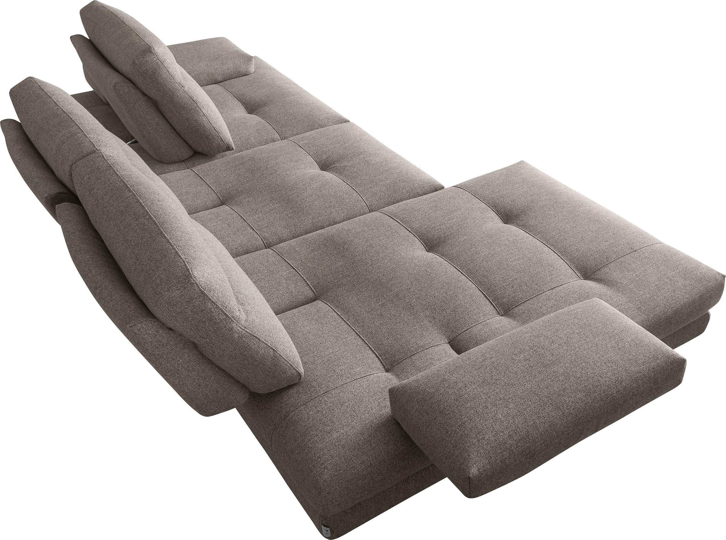 CALIA ITALIA Ecksofa »Toby Wing, B/T: 308/153 cm, Multifunktionssofa, Designsofa, L-Form« inkl. Sitztiefenverstellung und Armlehnfunktion, Füsse in schwarz matt