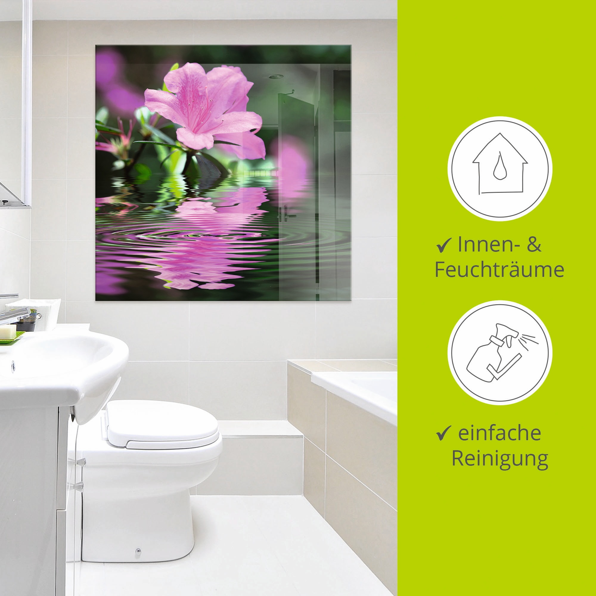 Artland Glasbild »Azalee« Blumen 1 Stk. tlg. in verschiedenen Grössen