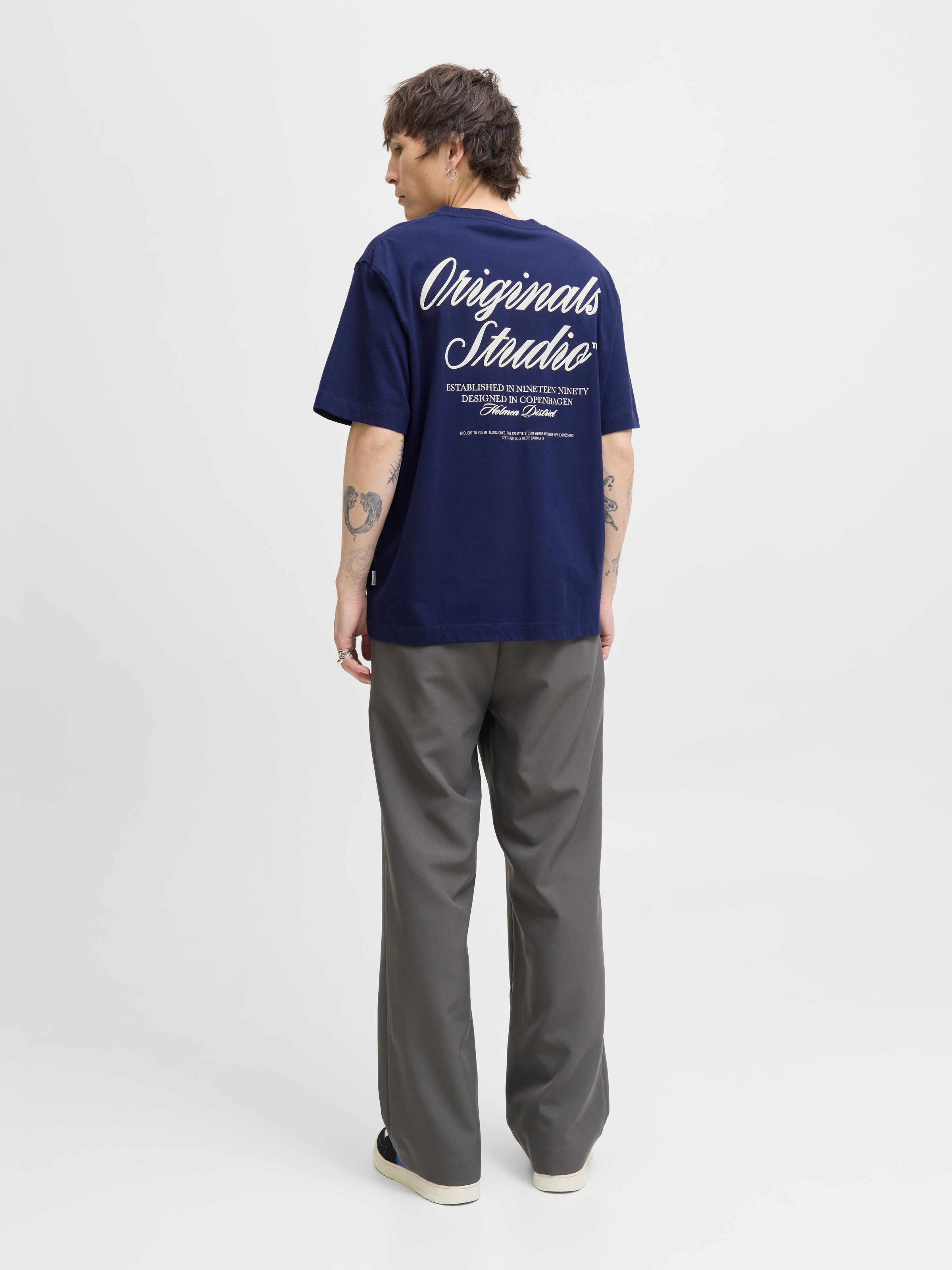 Jack & Jones Kurzarmshirt »JORNORREBRO TYPO TEE SS CREW NECK NOOS« Baumwolle, relaxed fit