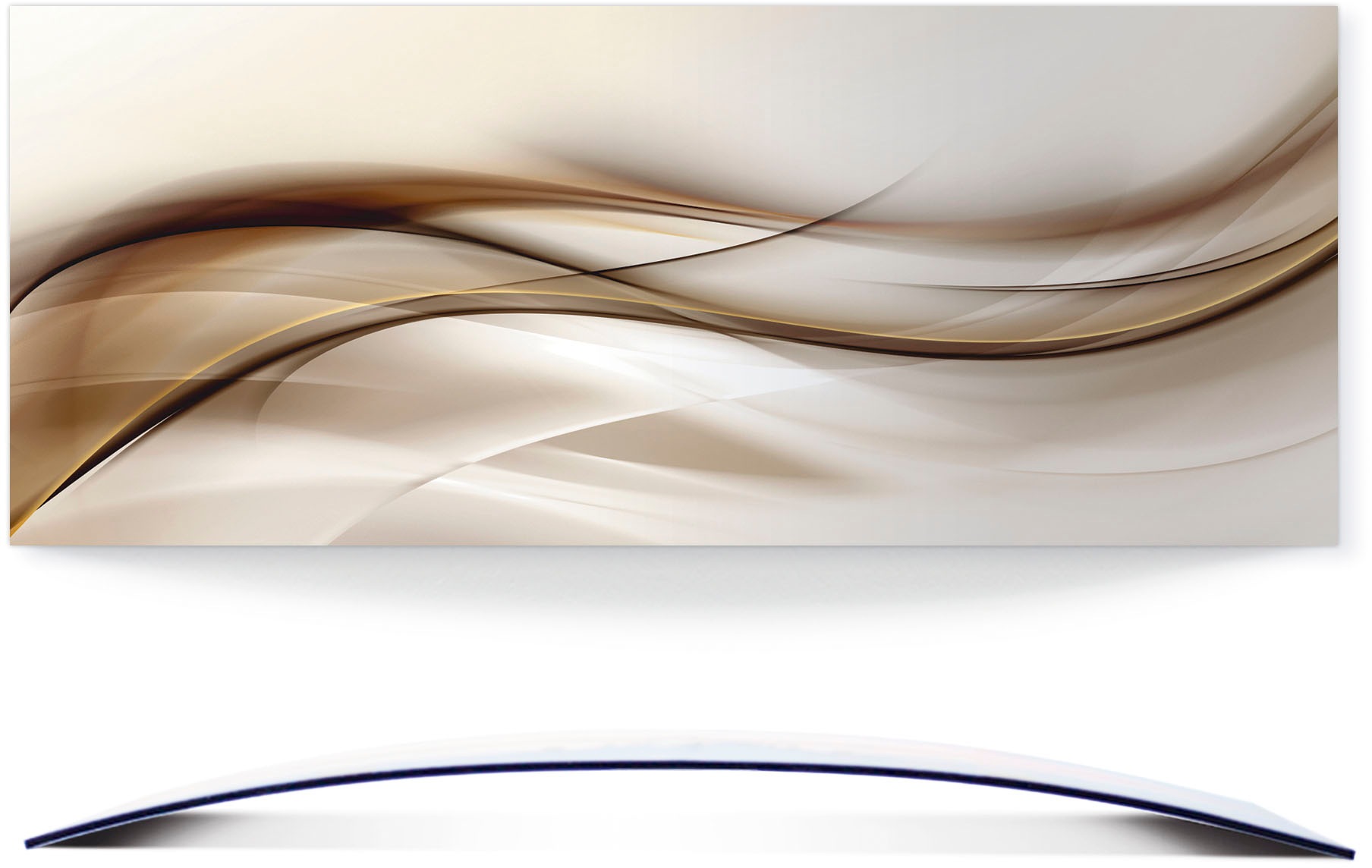 Image of Artland Wandbild »Braune abstrakte Welle«, Muster, (1 St.), 3D Optik gebogen bei Ackermann Versand Schweiz