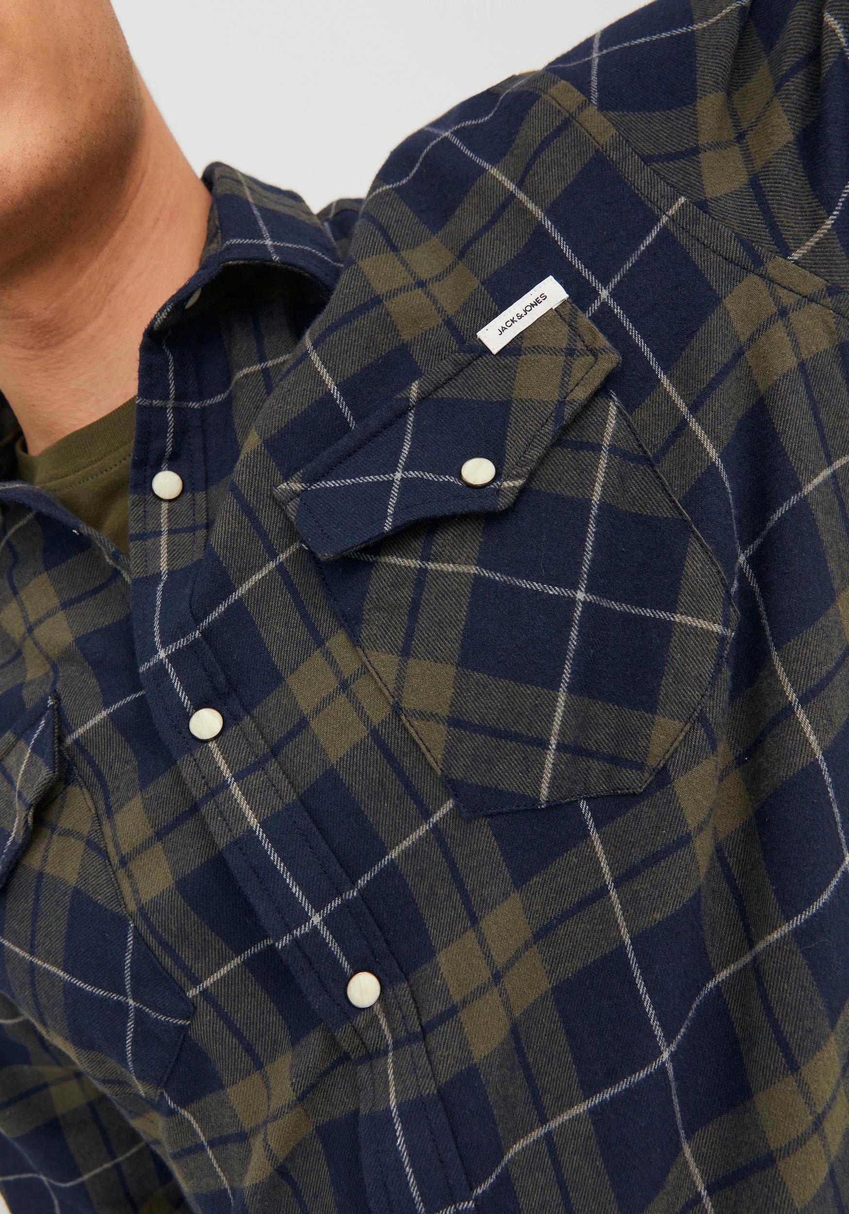 Jack & Jones Langarmhemd »JJSHERIDAN FALL CHECK SHIRT LS«, mit Brusttaschen