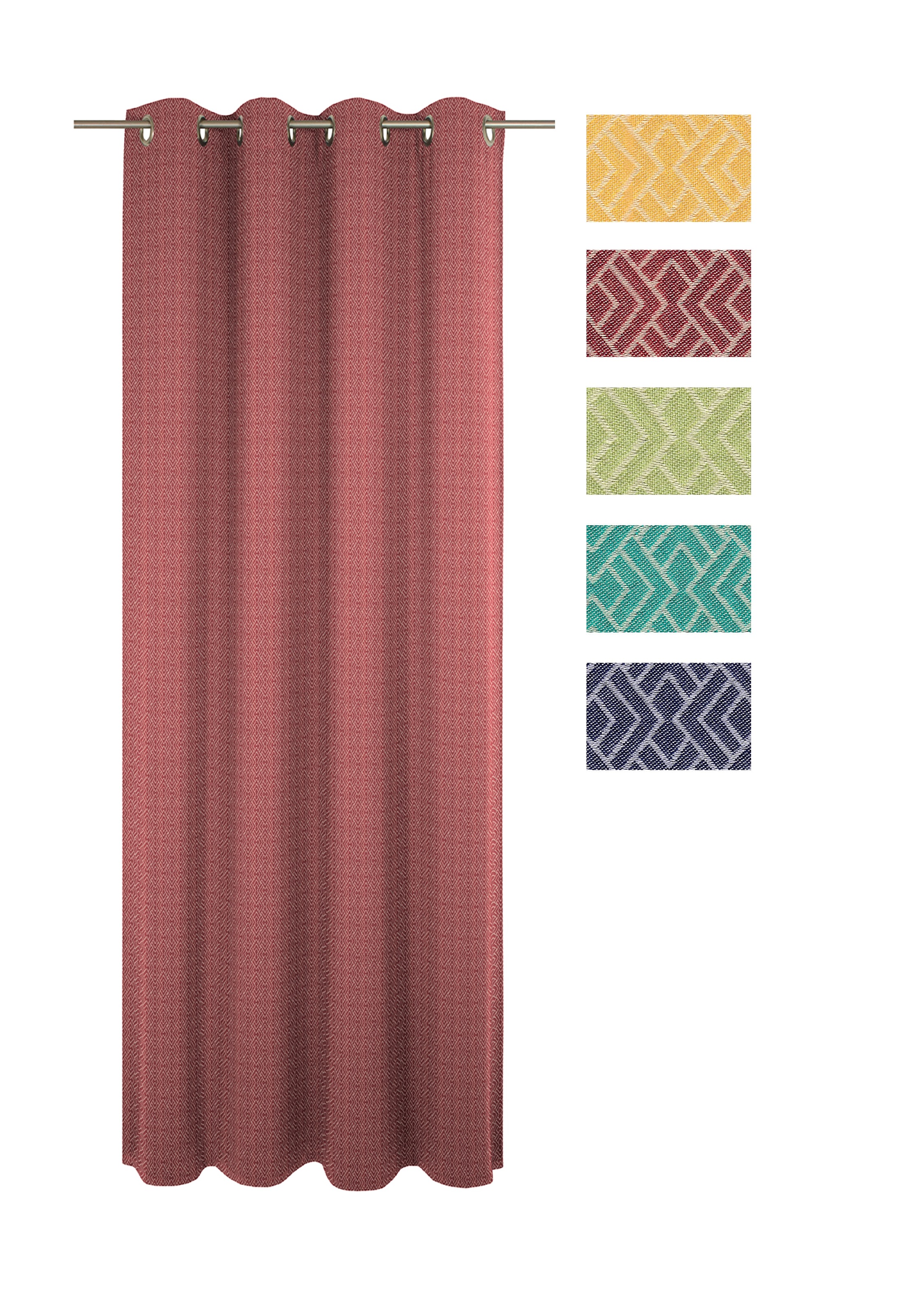 Adam Vorhang »Graphic Ventus« Ösen 1 Stk. tlg. aus 100% Bio-Baumwolle