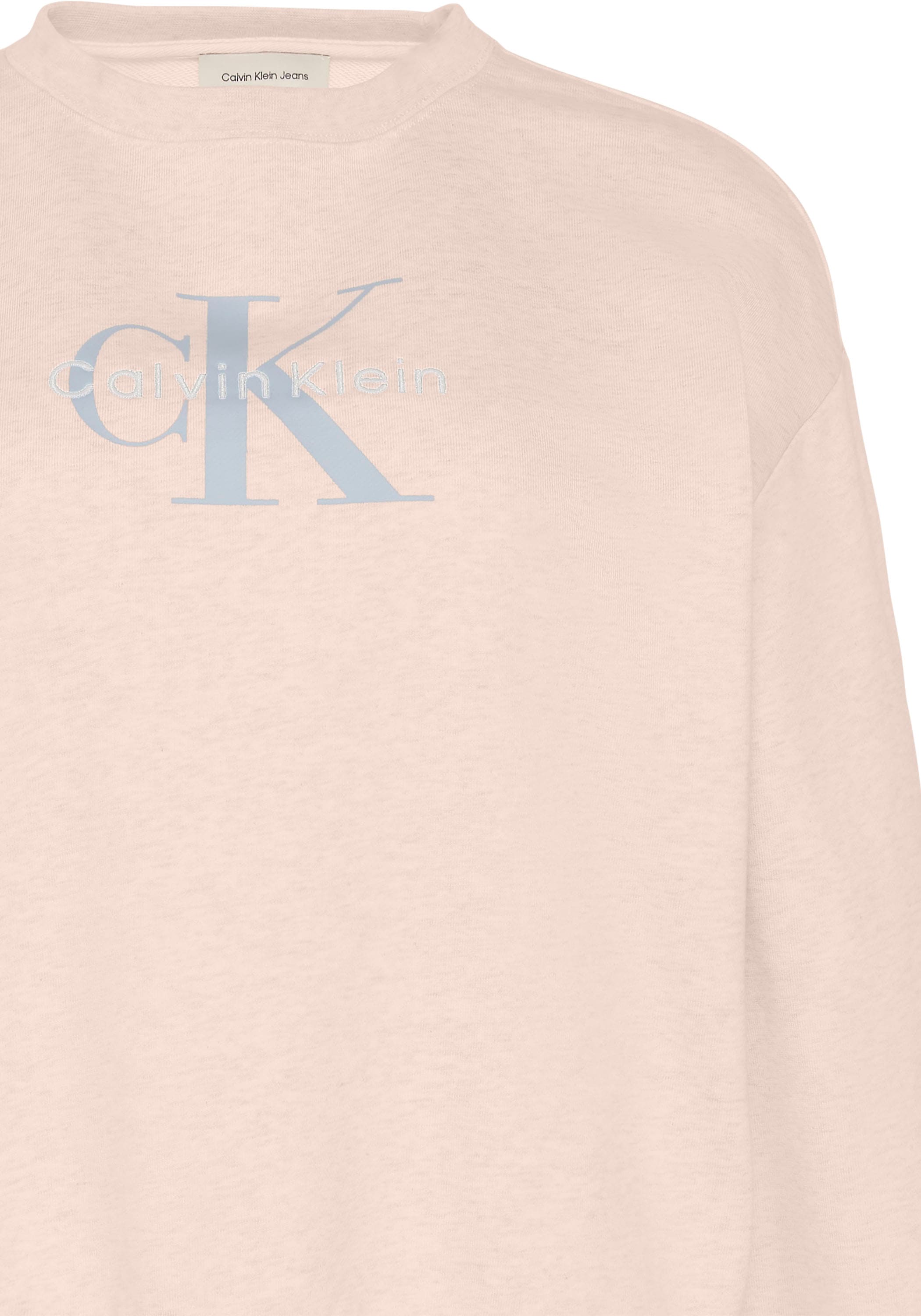 Calvin Klein Sweatshirt »LS MONOLOGO FRENCH TERRY RLXD CR«, , Logoschriftzug
