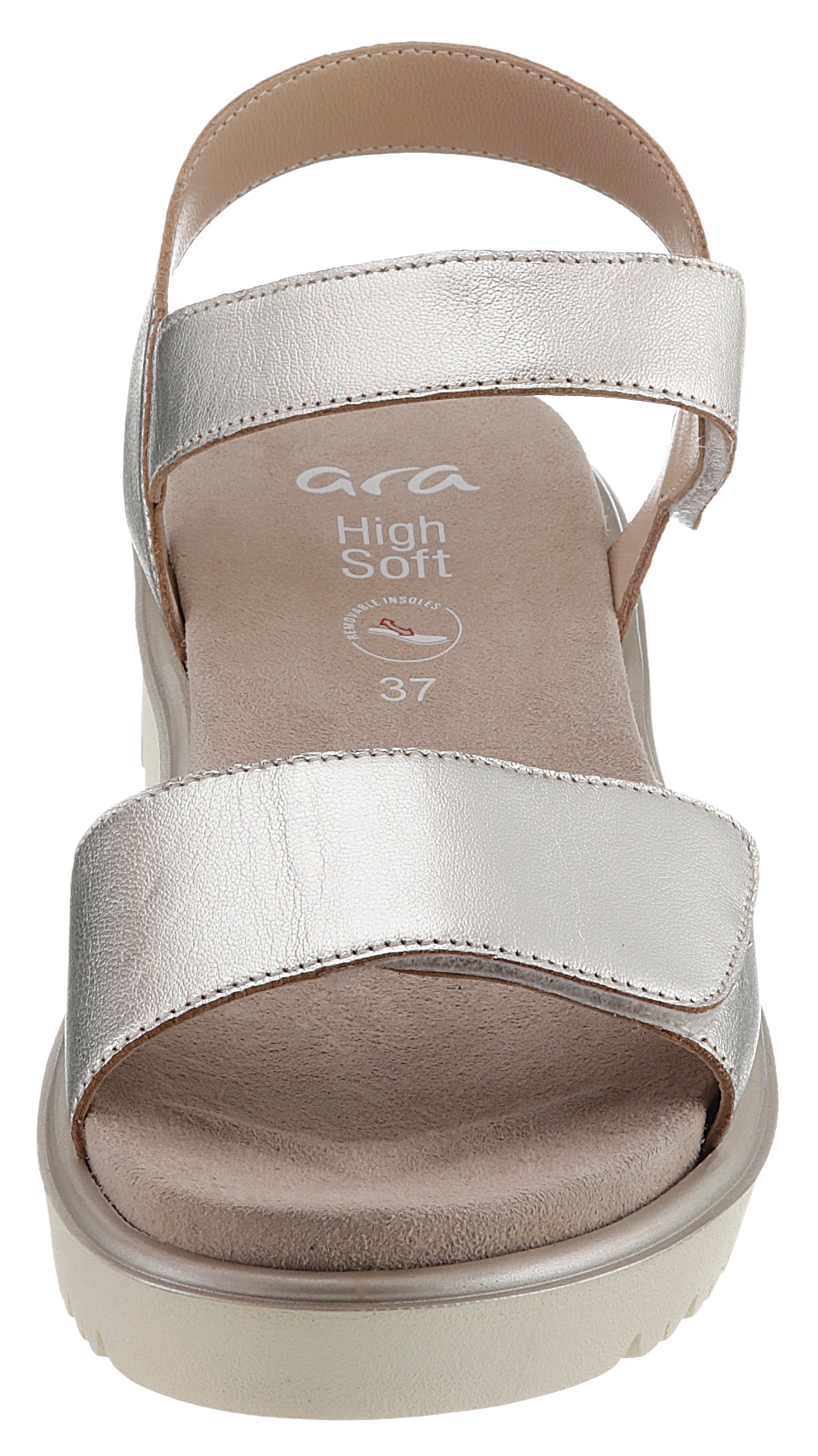 Ara Sandalette »BILBAO«, Sommerschuh, Sandale, Keilabsatz, Klett, Weite G (weit)