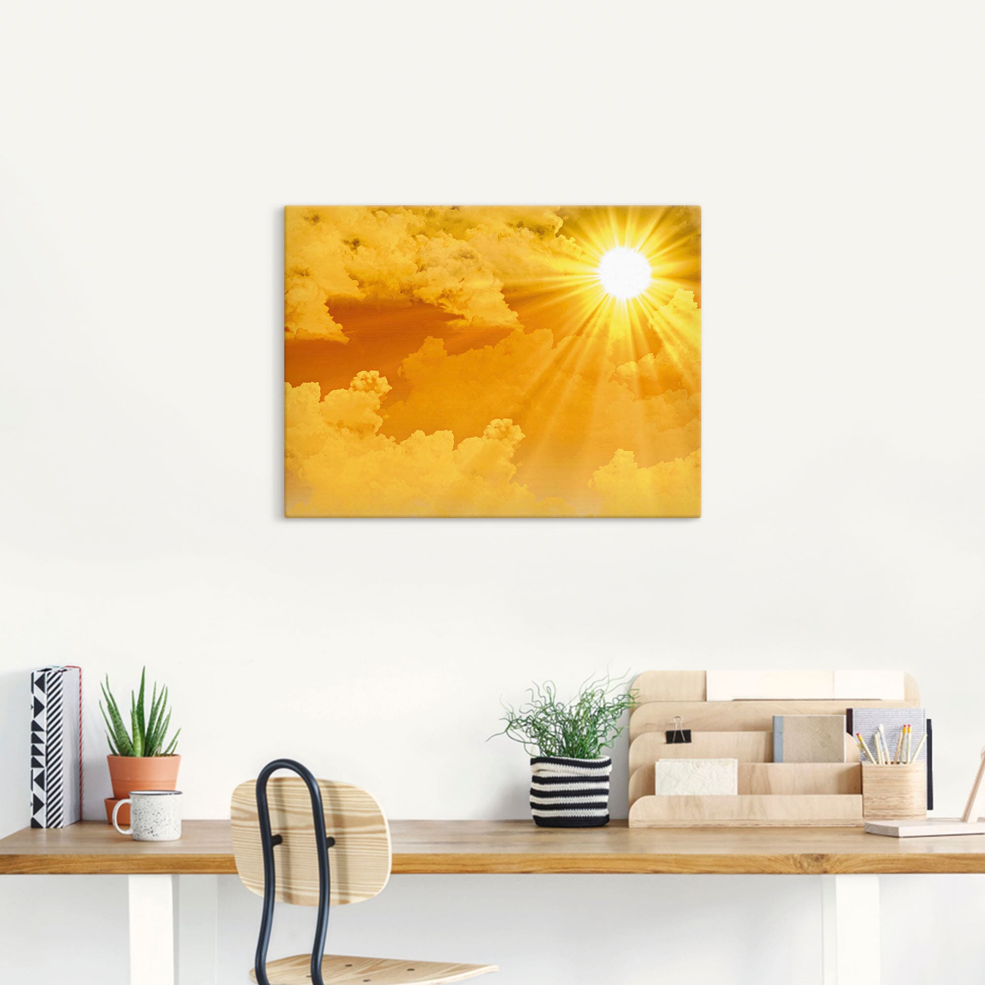 Artland Wandbild »Warme Sonnenstrahlen«, Himmel, (1 St.), als Leinwandbild, Poster, Wandaufkleber in verschied. Grössen