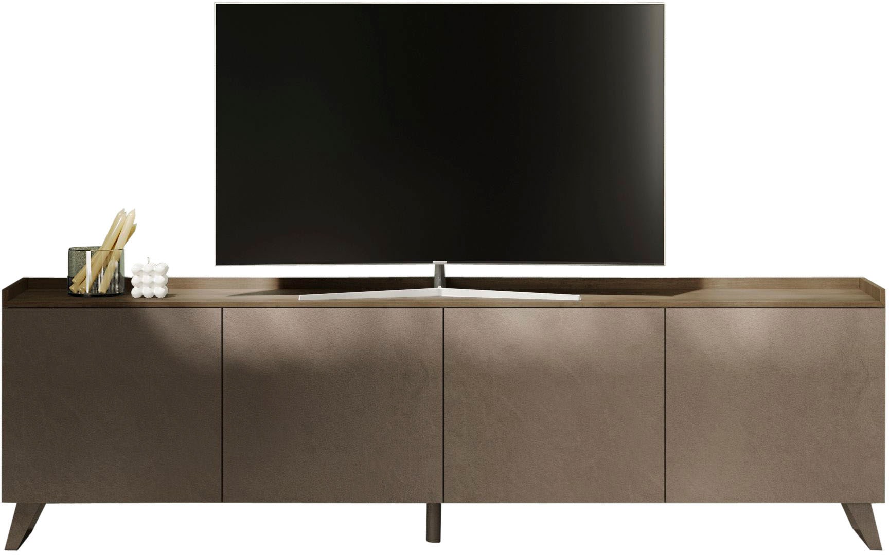Image of Home affaire Lowboard "Tray, Breite 241, TV-Bank mit 4 Türen" Top "Tablet", Push-to-open Funktion