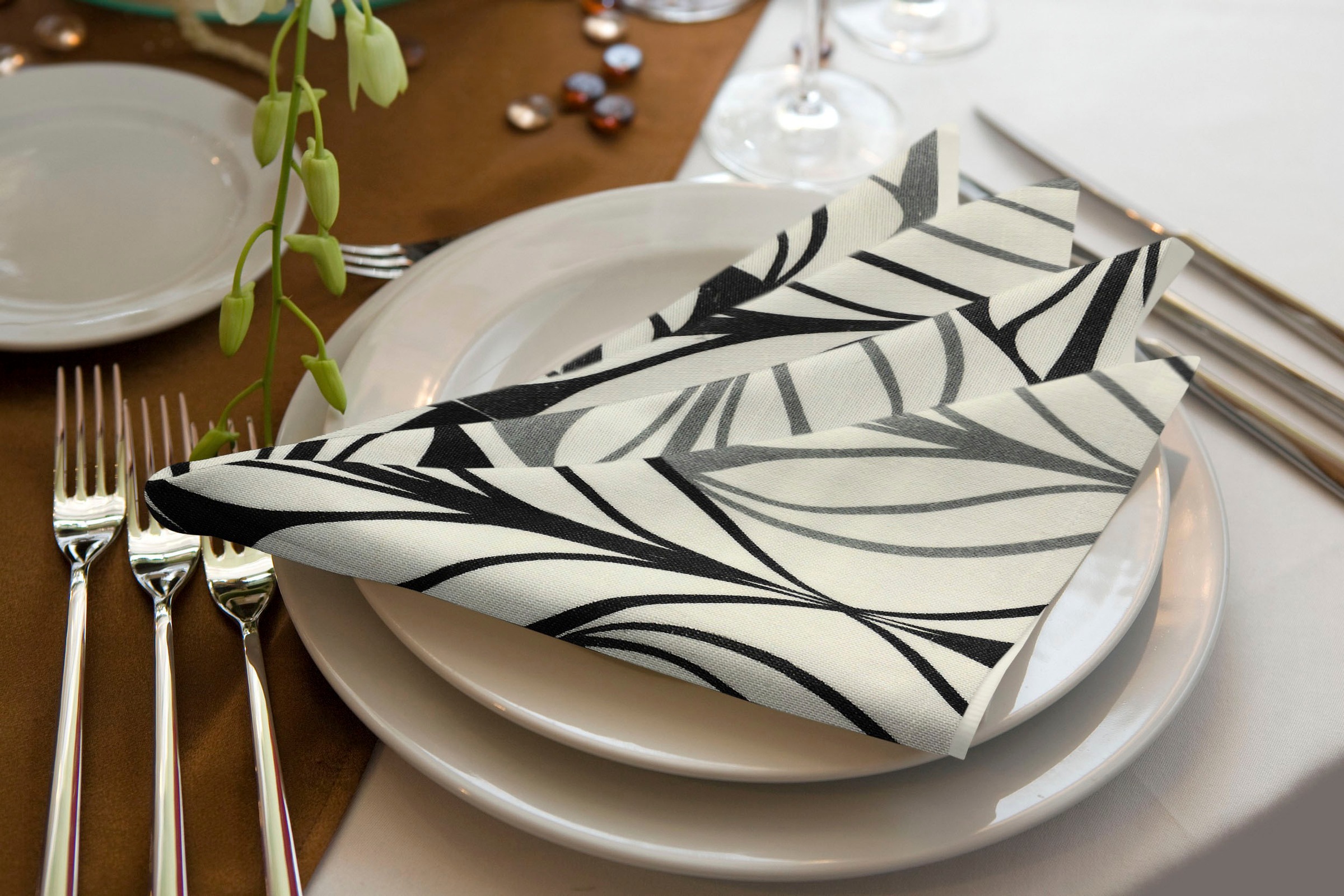 Adam Stoffserviette "Wave" aus Bio-Baumwolle,Made in Germany