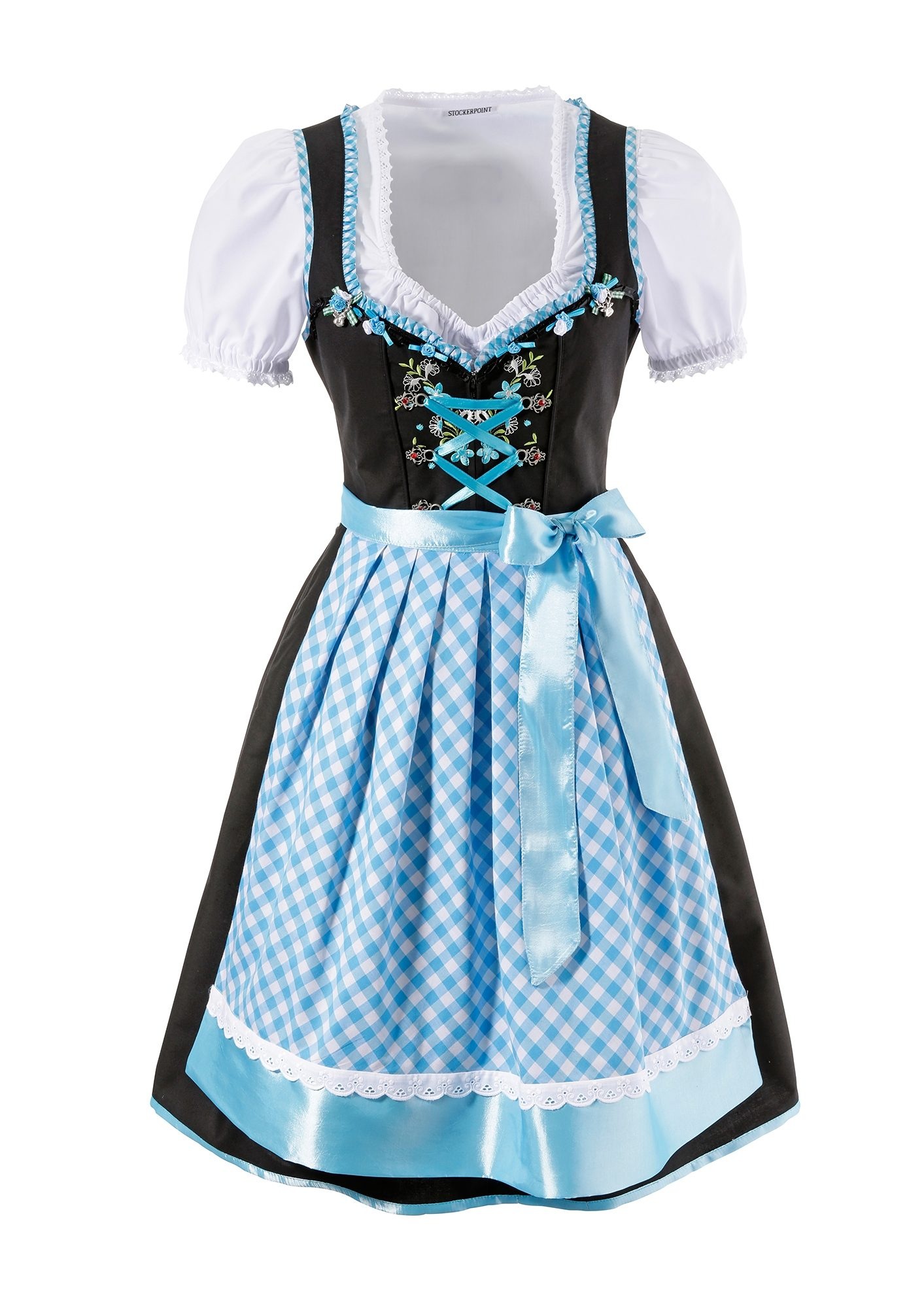 Image of Stockerpoint Dirndl, (3 tlg., mit Dirndlbluse), Damen, midi mit Rüschen und Stickereien bei Ackermann Versand Schweiz