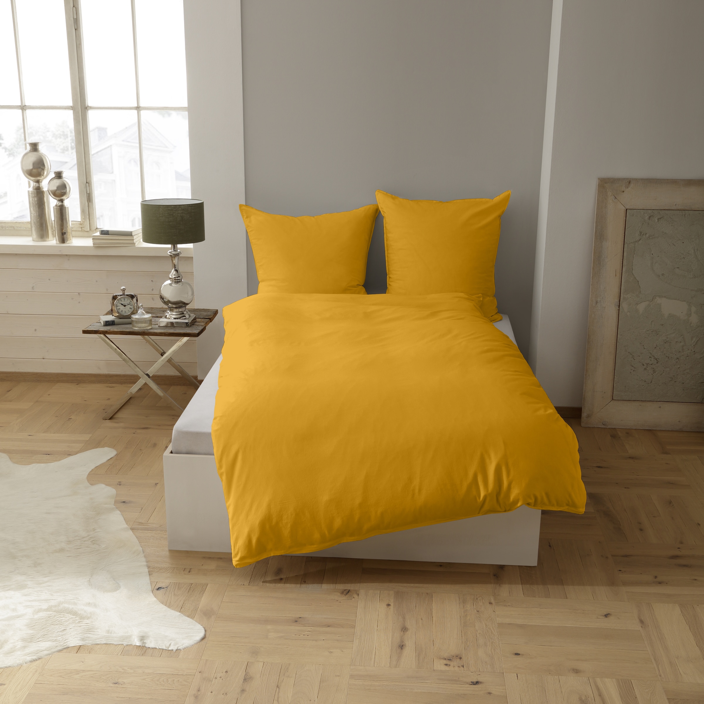 CASATEX Bettwäsche »Uni«, Uni Design, Reissverschluss, tolle Farben