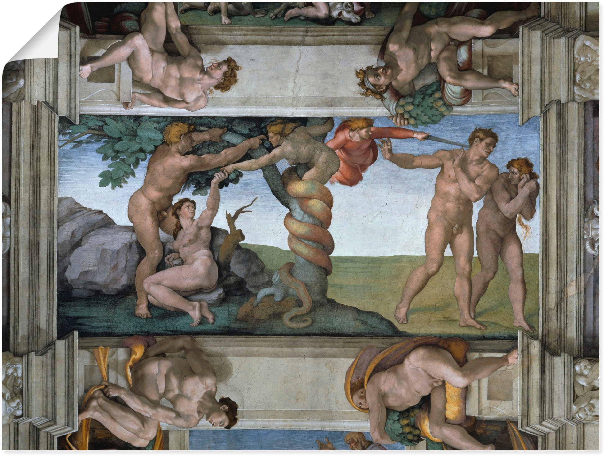 Image of Artland Wandbild »Sündenfall Vertreibung aus dem Paradies«, Religion, (1 St.), in vielen Grössen & Produktarten -Leinwandbild, Poster, Wandaufkleber / Wandtattoo auch für Badezimmer geeignet bei Ackermann Versand Schweiz