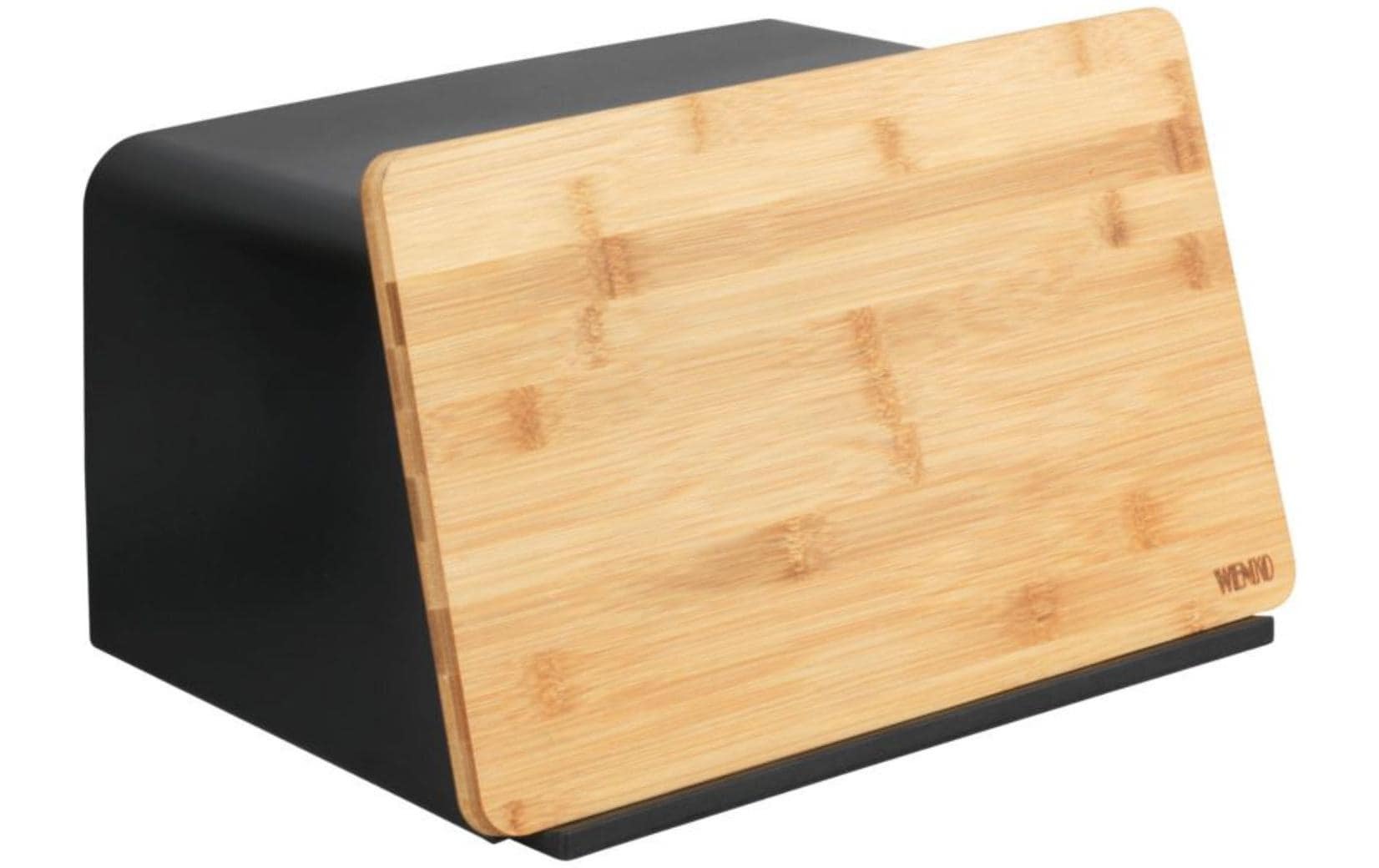 Image of WENKO Brotkasten "Kubo Schwarz" 1 Stk. tlg. Holzart: Bambus (China)