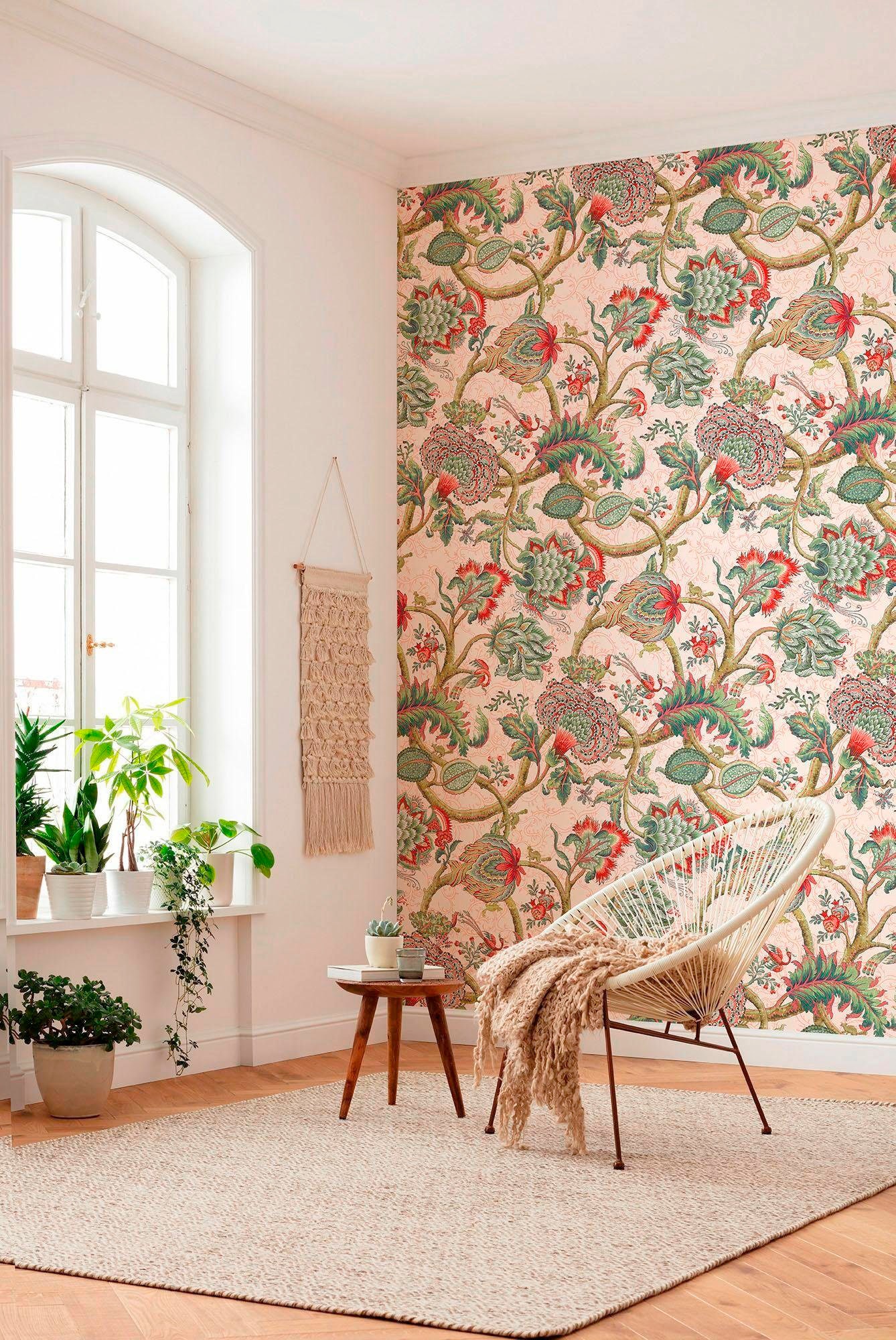 Komar Papier peint intissé »Digitaldruck Vlies -  Fleurs - Grösse 200 x 280 cm« imprimé Wohnzimmer, Schlafzimmer