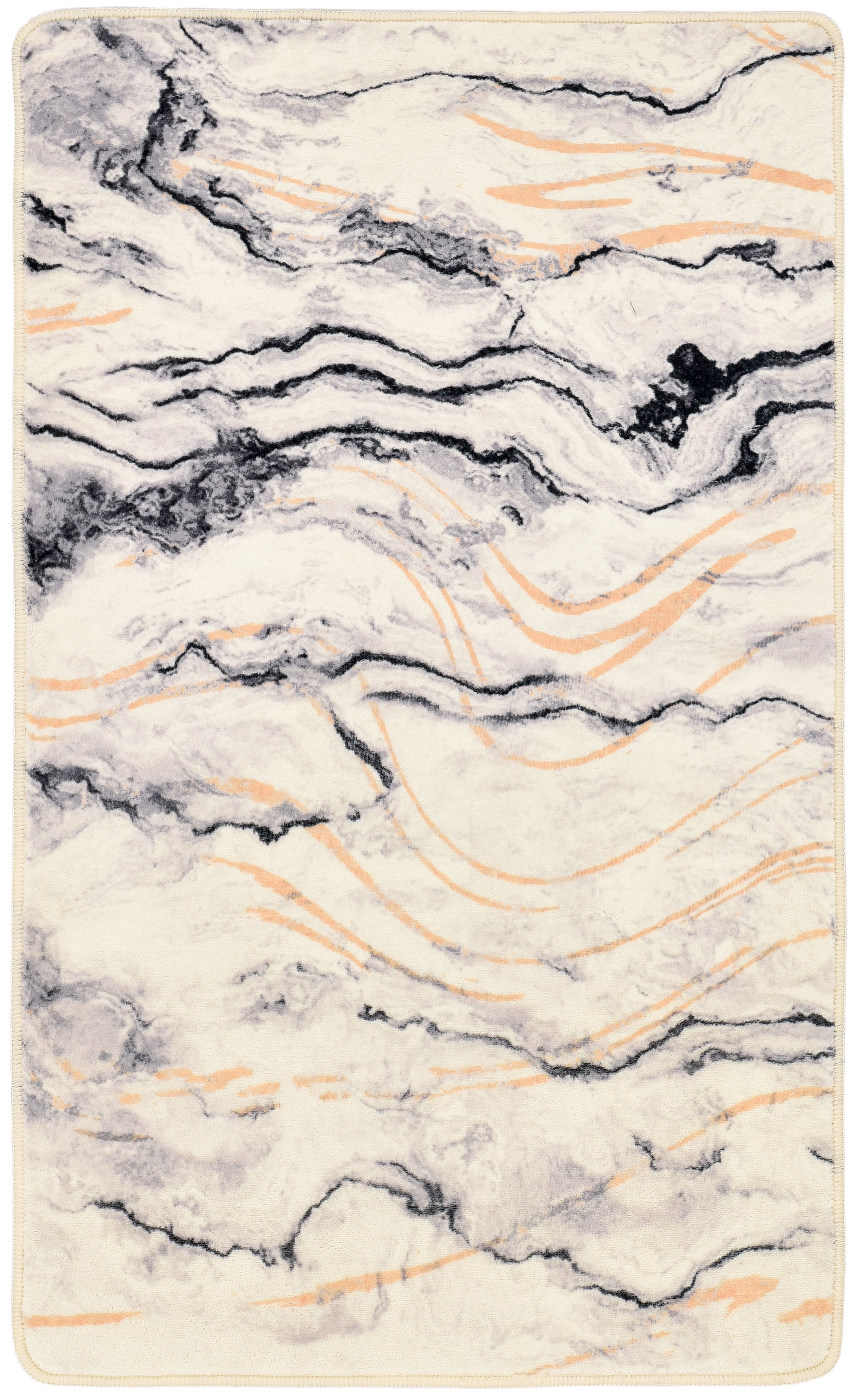 Gino Falcone Tapis de bain »Aquata GF-156, Badvorleger, Badezimmer Teppich« Höhe 7 mm revêtement antidérapant Badteppich, bedruckt, Wellen Design, rechteckig
