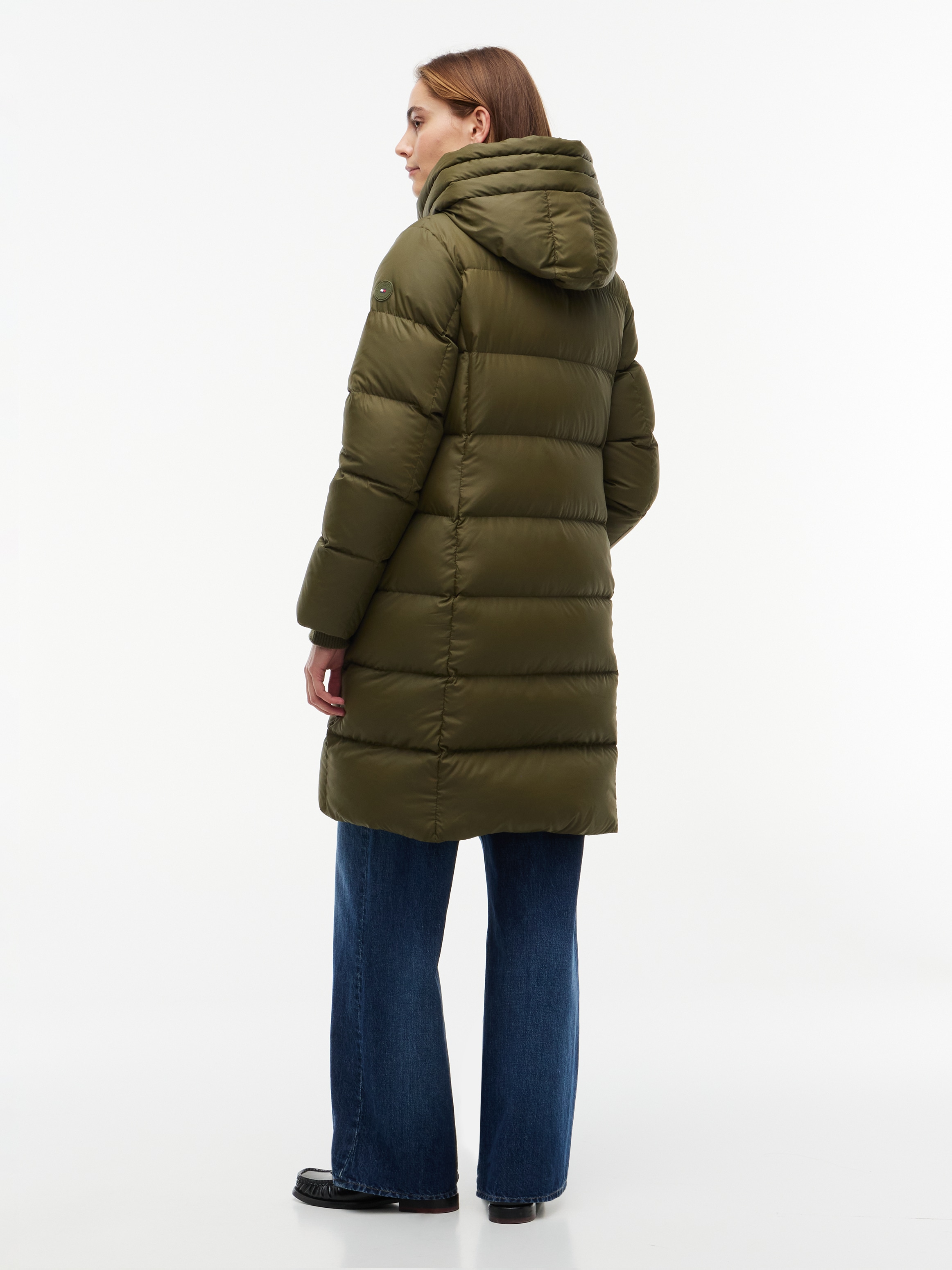 Tommy Hilfiger Steppmantel »TH TAPE DOWN COAT W/HOOD« Kunstfaser, Kapuze