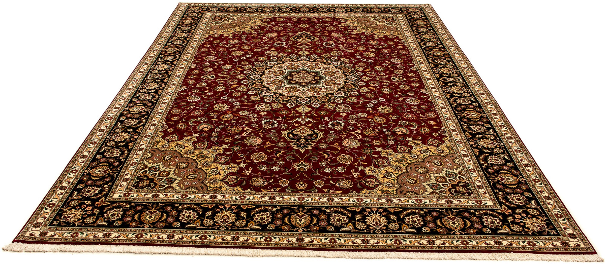 Image of morgenland Orientteppich »Perser - Täbriz - Royal - 354 x 252 cm - dunkelrot«, rechteckig, 7 mm Höhe, Wohnzimmer, Handgeknüpft, Einzelstück mit Zertifikat bei Ackermann Versand Schweiz