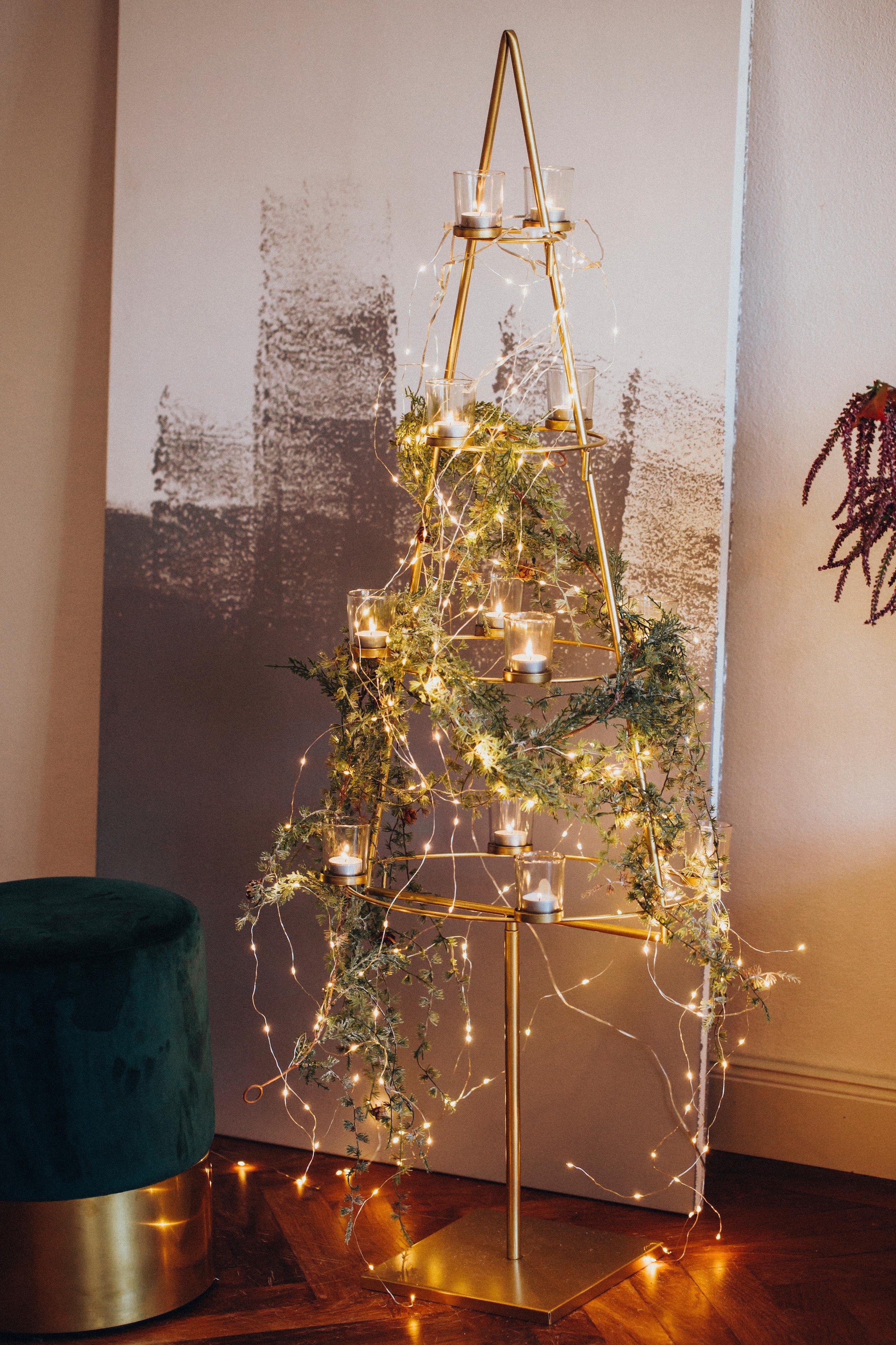 my home Winterliche Kunstpflanze »Weihnachtsdeko, Weihnachtsgirlande«,  Girlande, gefrostet, Länge 180 cm günstig kaufen | Kerzenständer
