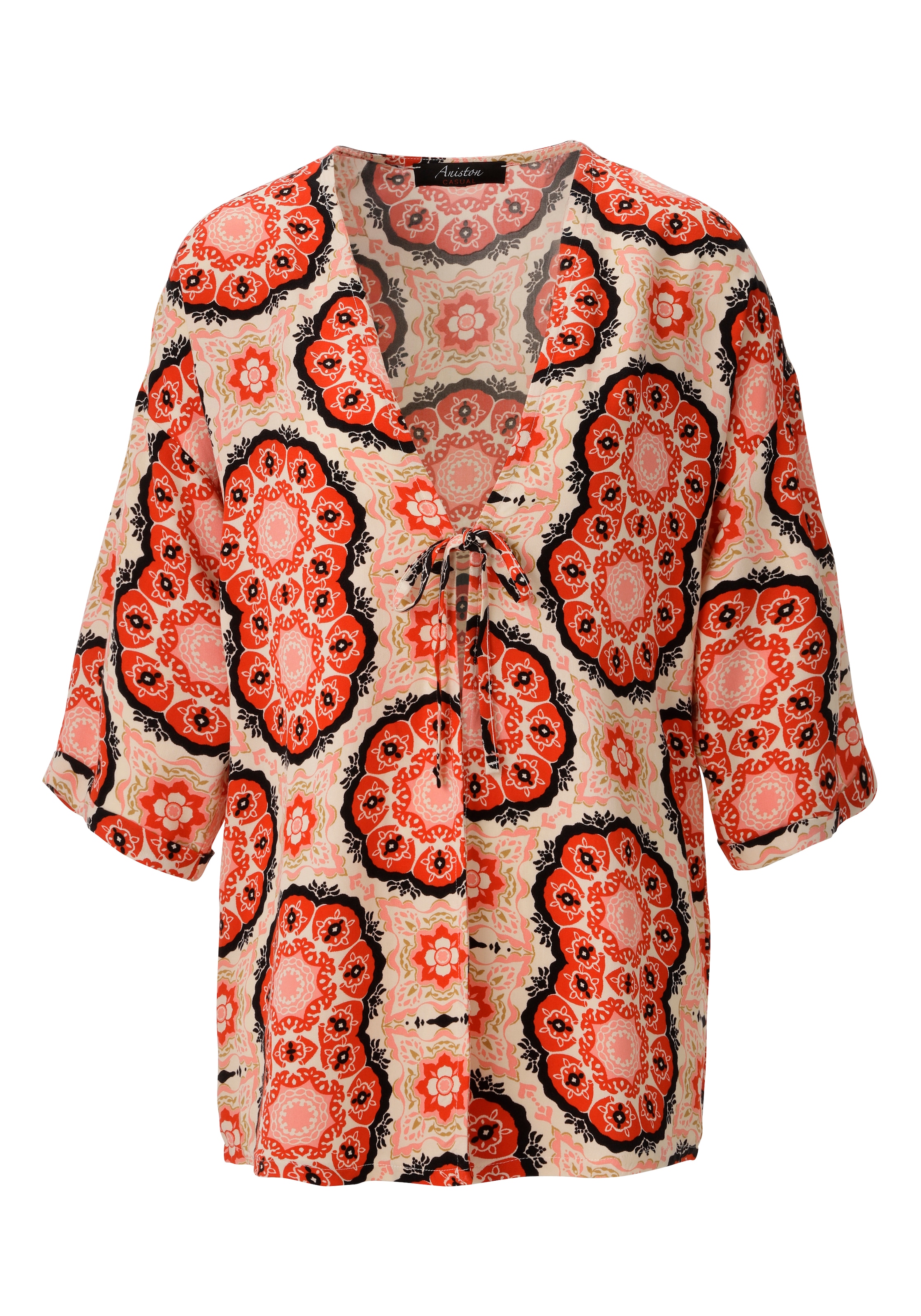 Aniston CASUAL Blusenkimono mit fantasievollem Mandala-Druck - NEUE KOLLEKTION