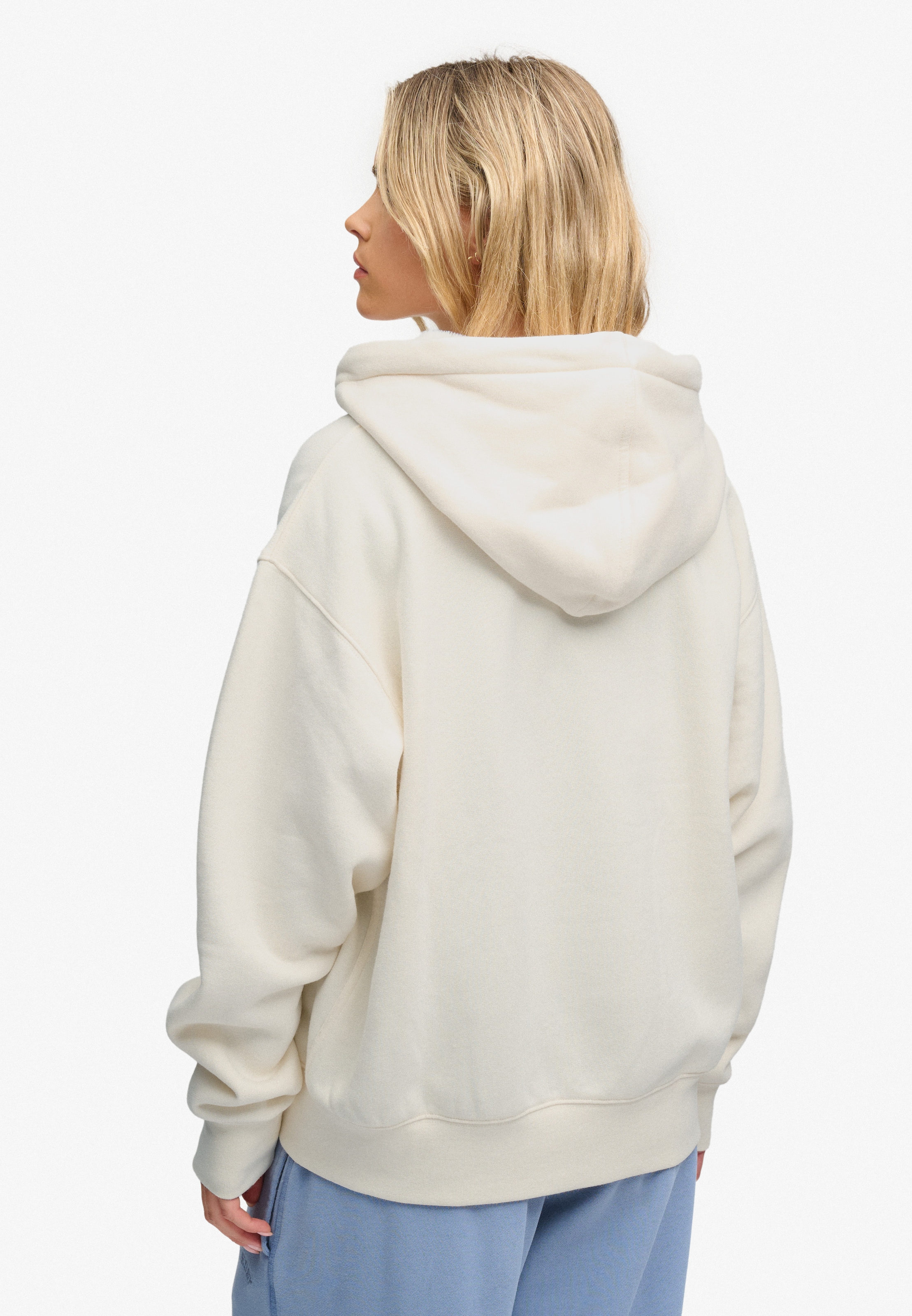 Superdry Sweat à capuche »LUXE FUR LINED ZIPHOOD« Baumwollmischung, relaxed fit