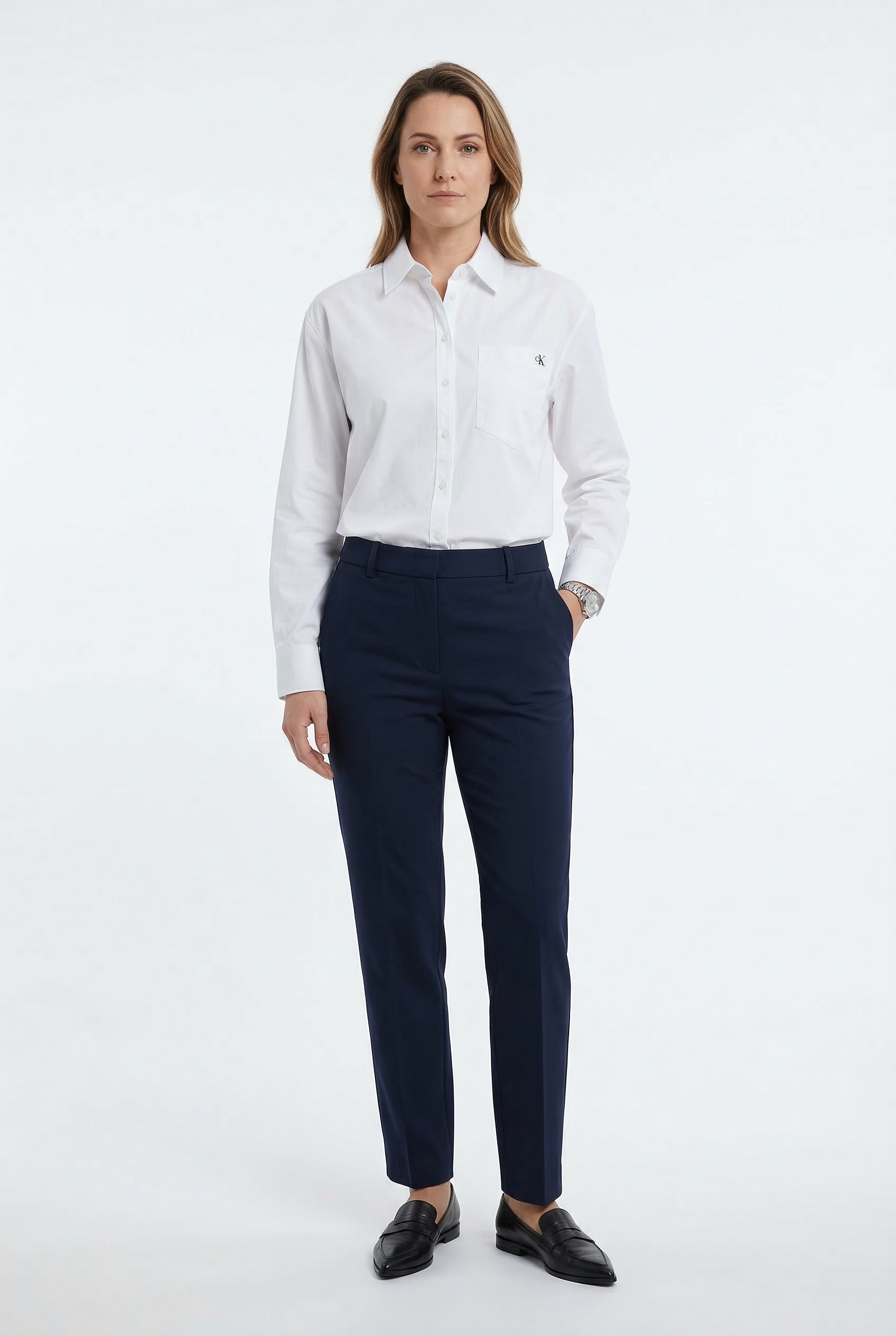 Calvin Klein Jeans Blouse chemise »COTTON POPLIN RELAXED SHIRT« Regular fit mit Brusttasche