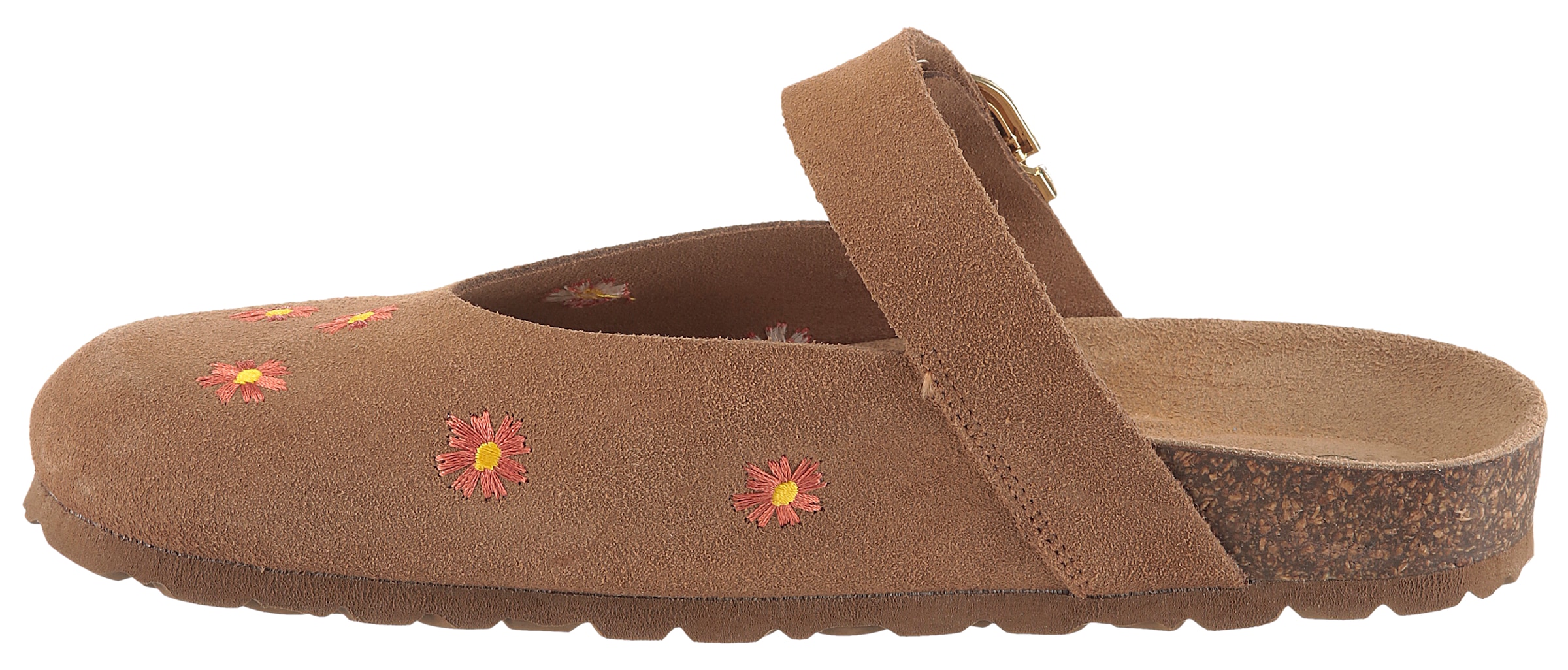 Aniston SHOES Sabot  Chaussure d'été, sabot avec broderie florale - NOUVELLE COLLECTION