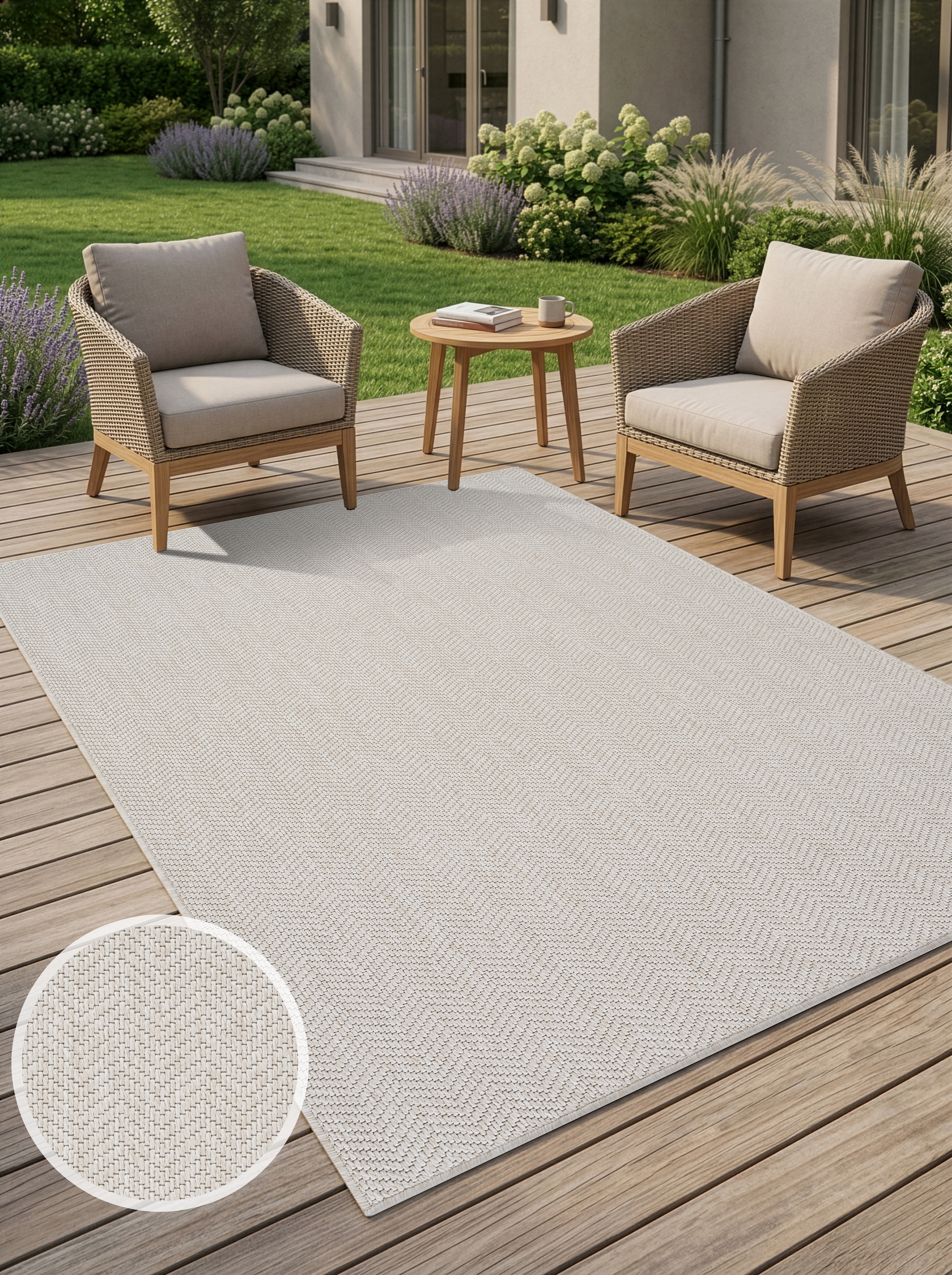 GOODproduct Tapis »Nollan, In- und Outdoor geeignet, Balkon, Camping« Rectangulaire 8 mm Höhe Wetterfest & UV-beständig, Sisal-Optik, Esszimmer, Wohnzimmer