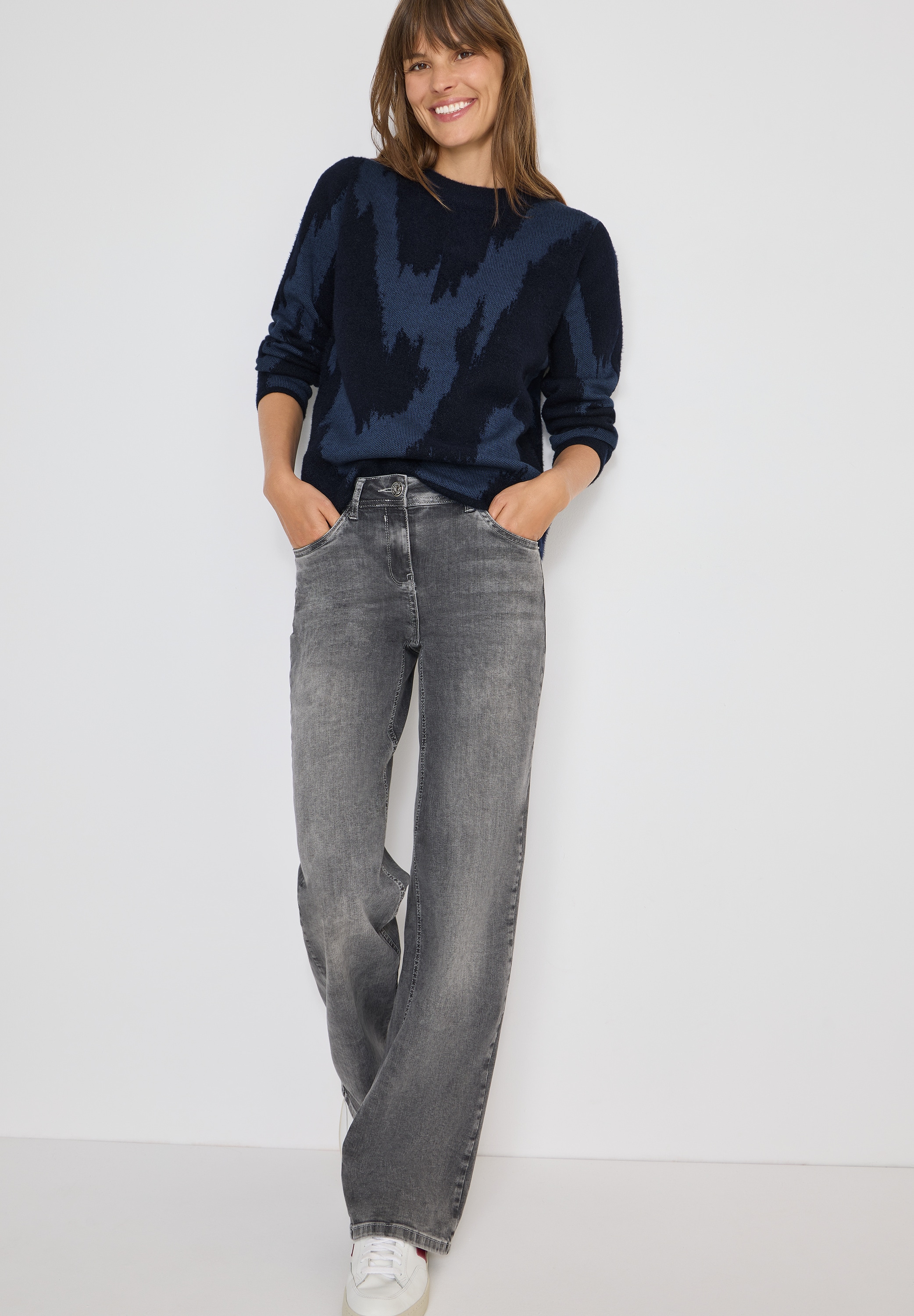 Cecil Pull à col rond mit Muster