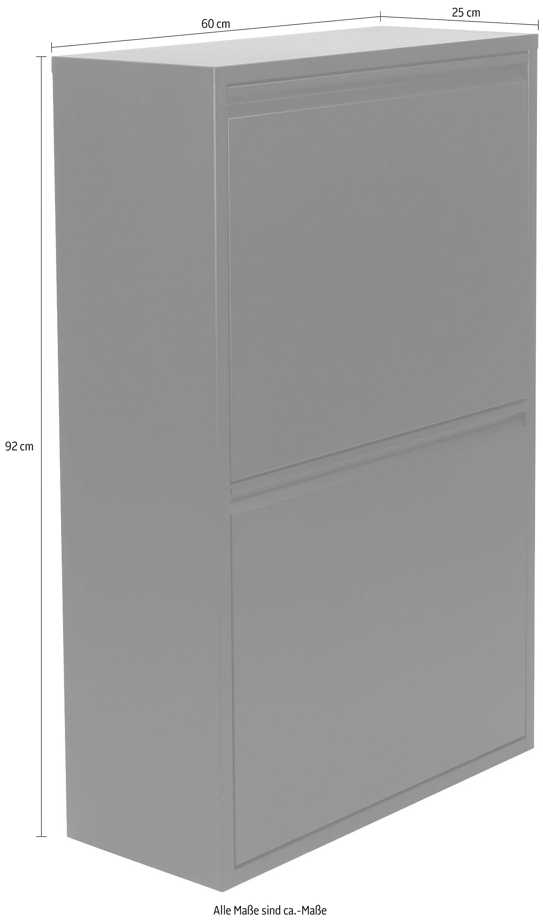 Spinder Design Système de tri des déchets »Gigi« Métal, largeur 60 cm