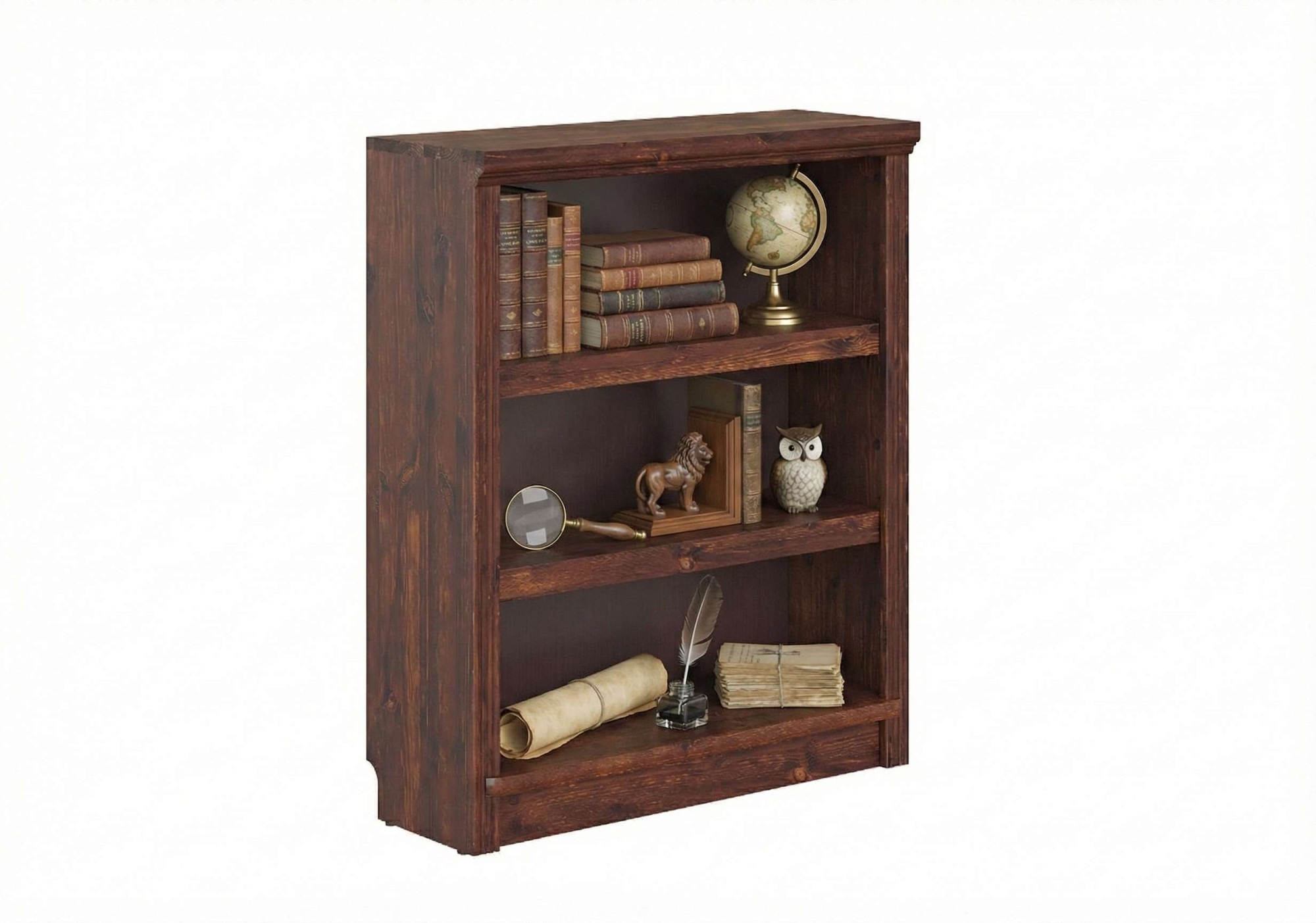 Image of GOODproduct Standregal "Soeren Regal mit teilweise variabel einsetzbaren Einlegeböden" aus massiver Kiefer mit 3 Fächer und 2 Einlegeböden