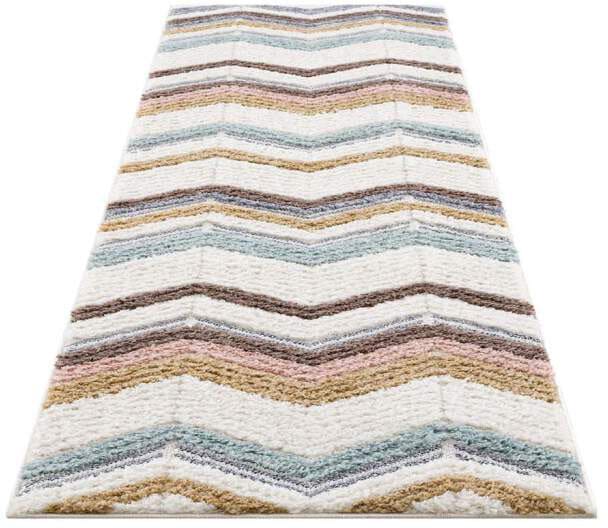 Carpet City Hochflor-Teppich »Focus 3009« rechteckig 20 mm Höhe Läufer, Boho, Hochtief-Muster/ 3D-Effekt, für Wohnzimmer, Schlafzimmer