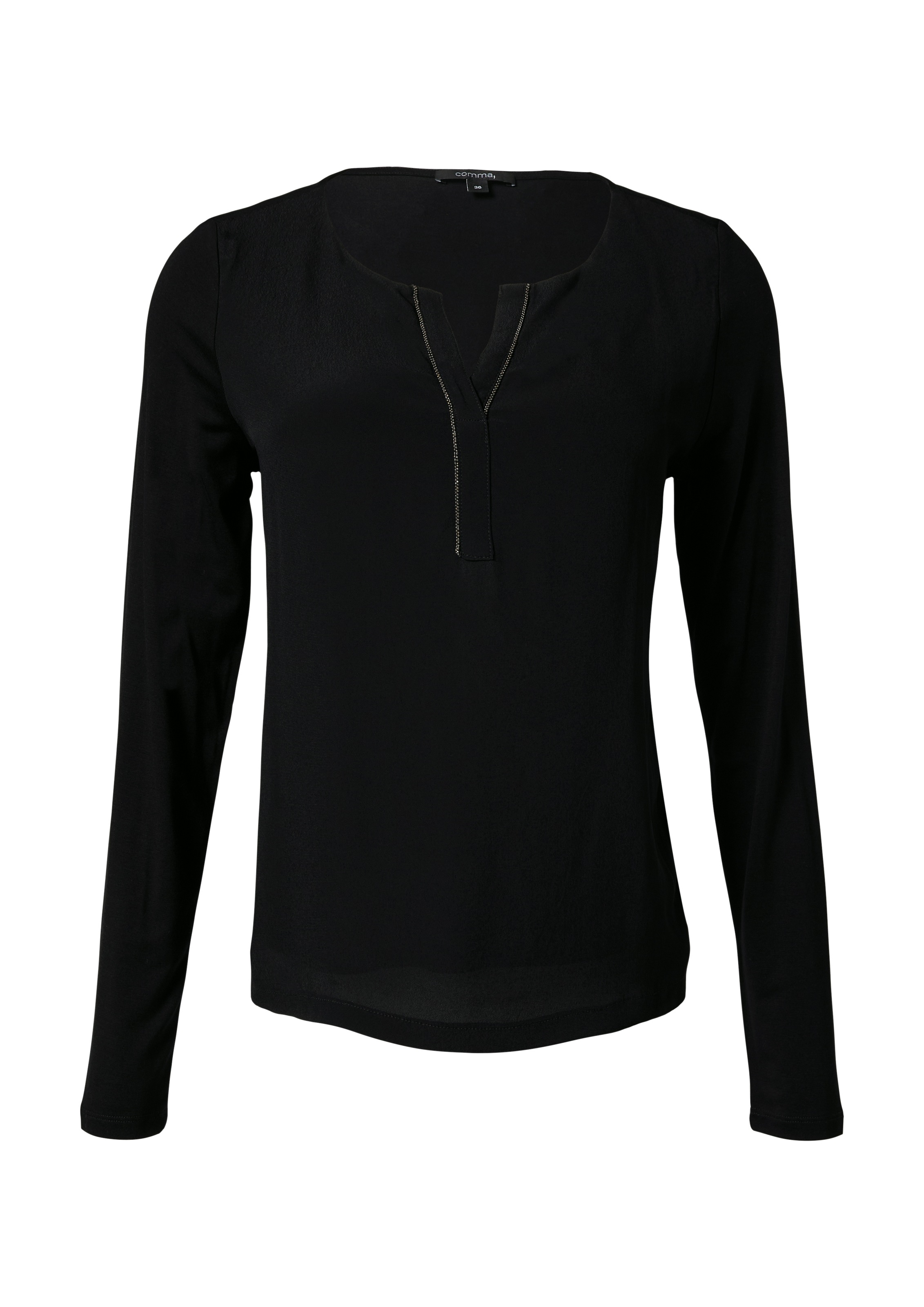 Comma Langarmshirt, mit Ziersteinen