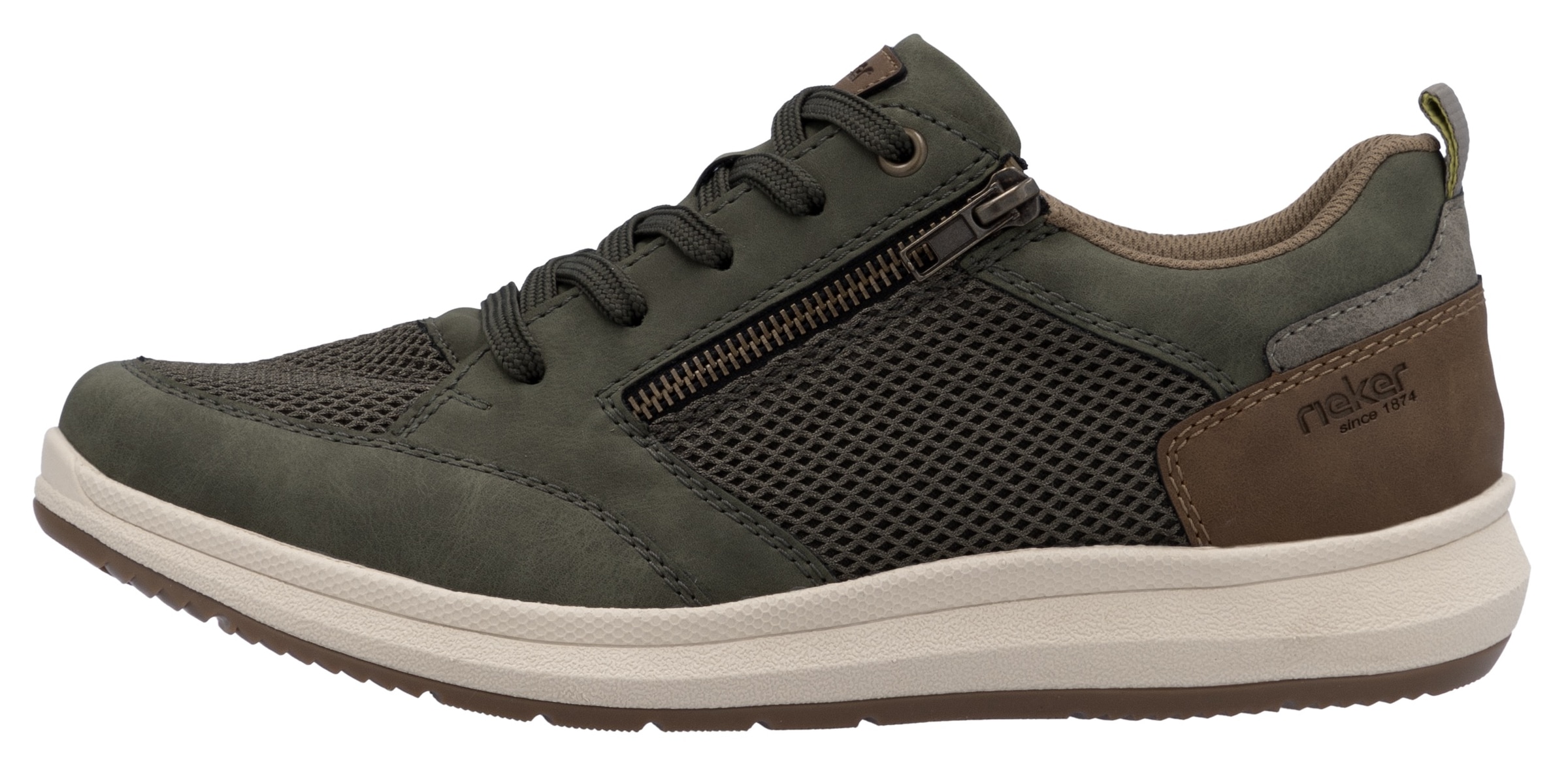 Rieker Sneakers  , Halbschuh, Freizeitschuh, Schnürschuh mit seitlichem Reissverschluss
