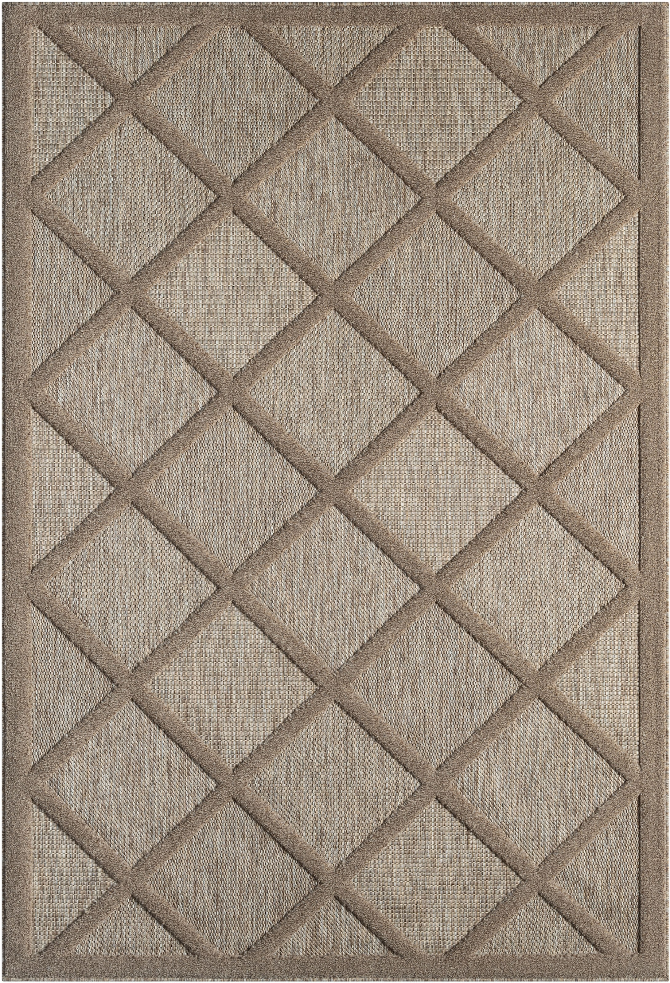 Myflair Möbel & Accessoires Teppich »Amara, LAGERRÄUMUNG!«, rechteckig, 8 mm Höhe, Uni Farben, Hoch-Tief Effekt, Outdoor geeignet, Balkon, Terrasse