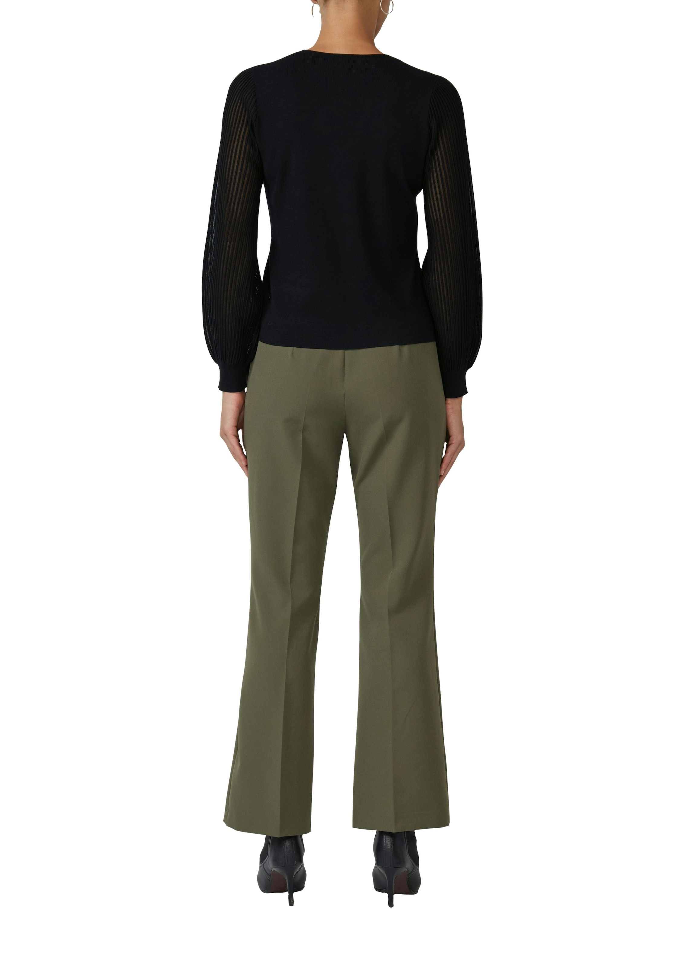 s.Oliver BLACK LABEL Pull en tricot avec manches semi-transparentes