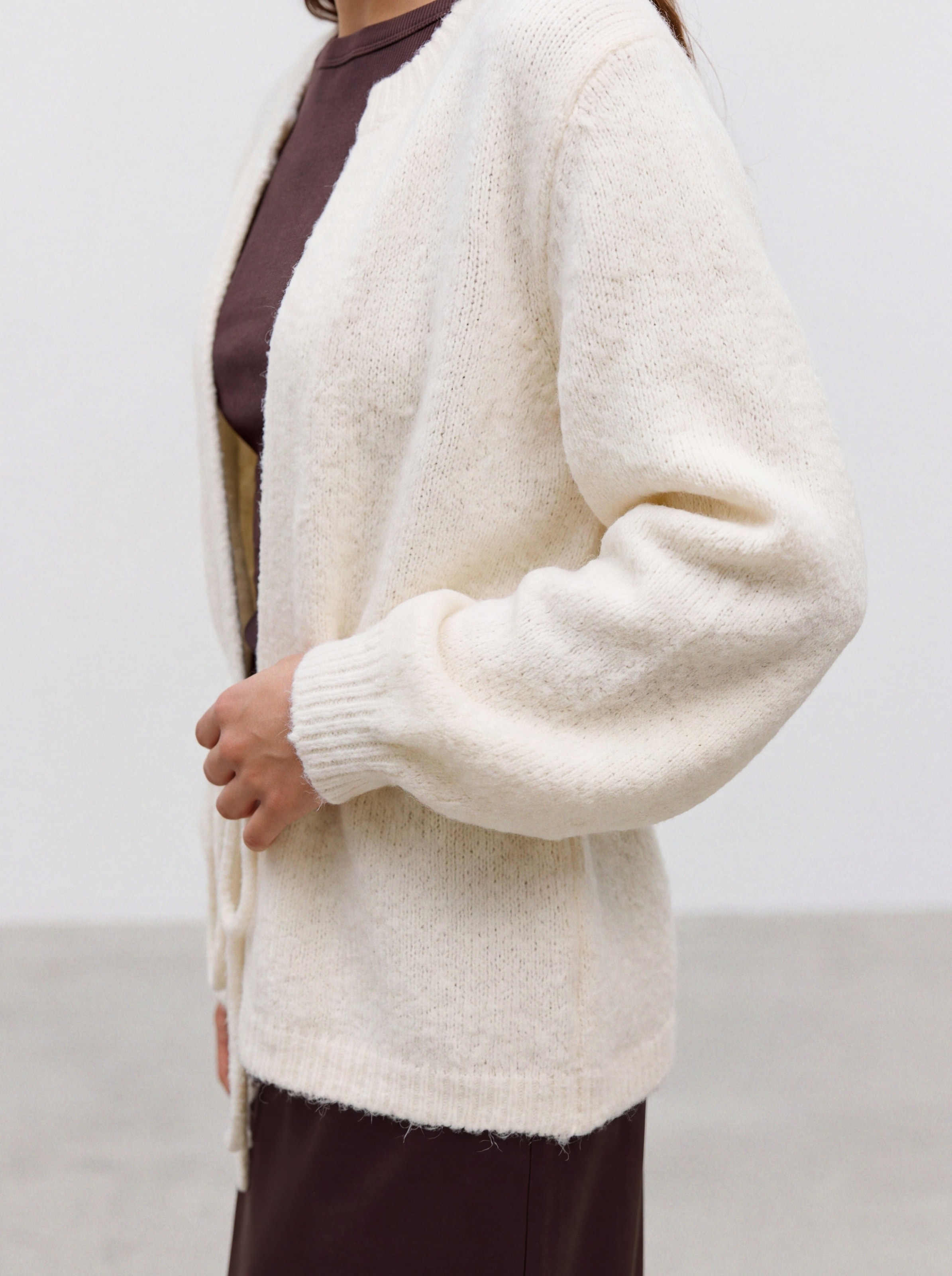 Vero Moda Strickjacke »VMBERRY LS O-NECK TIE CARDIGAN NOOS« Materialmix