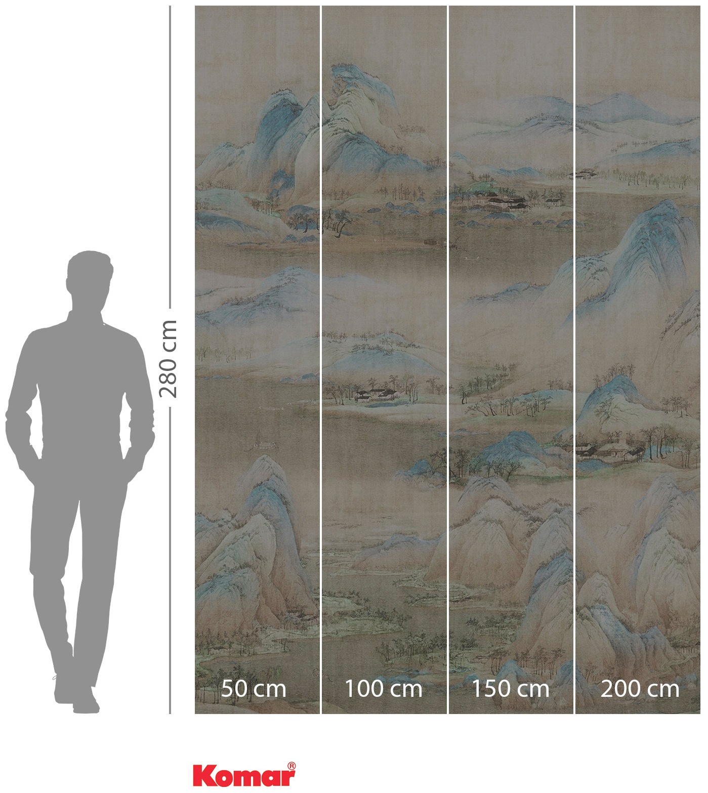 Komar Vliestapete »Digitaldruck Vlies - Amenity - Grösse 200 x 280 cm«, bedruckt, Wohnzimmer, Schlafzimmer
