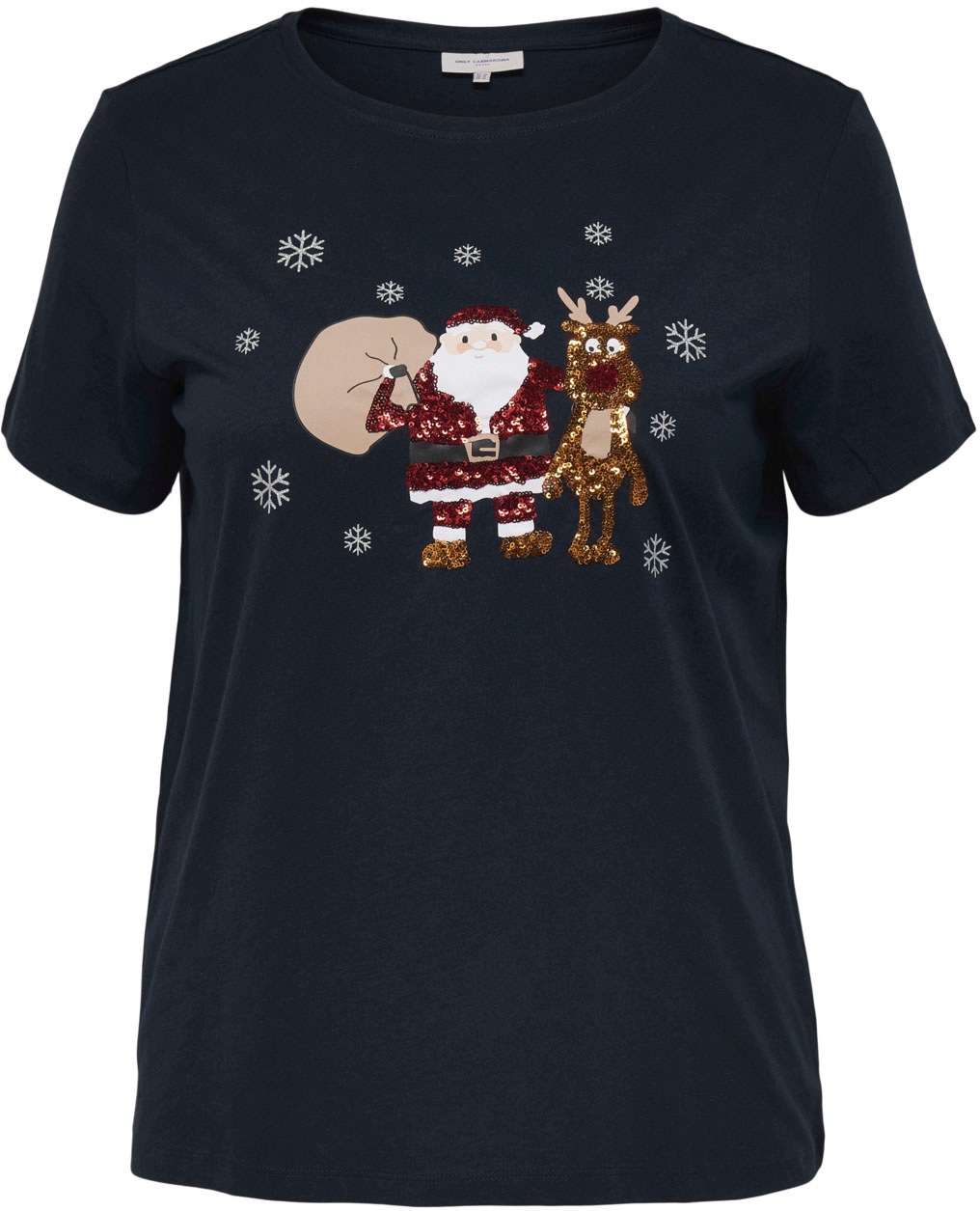 Image of ONLY CARMAKOMA T-Shirt »CARSANTA«, mit weihnachtlichem Motiv bei Ackermann Versand Schweiz