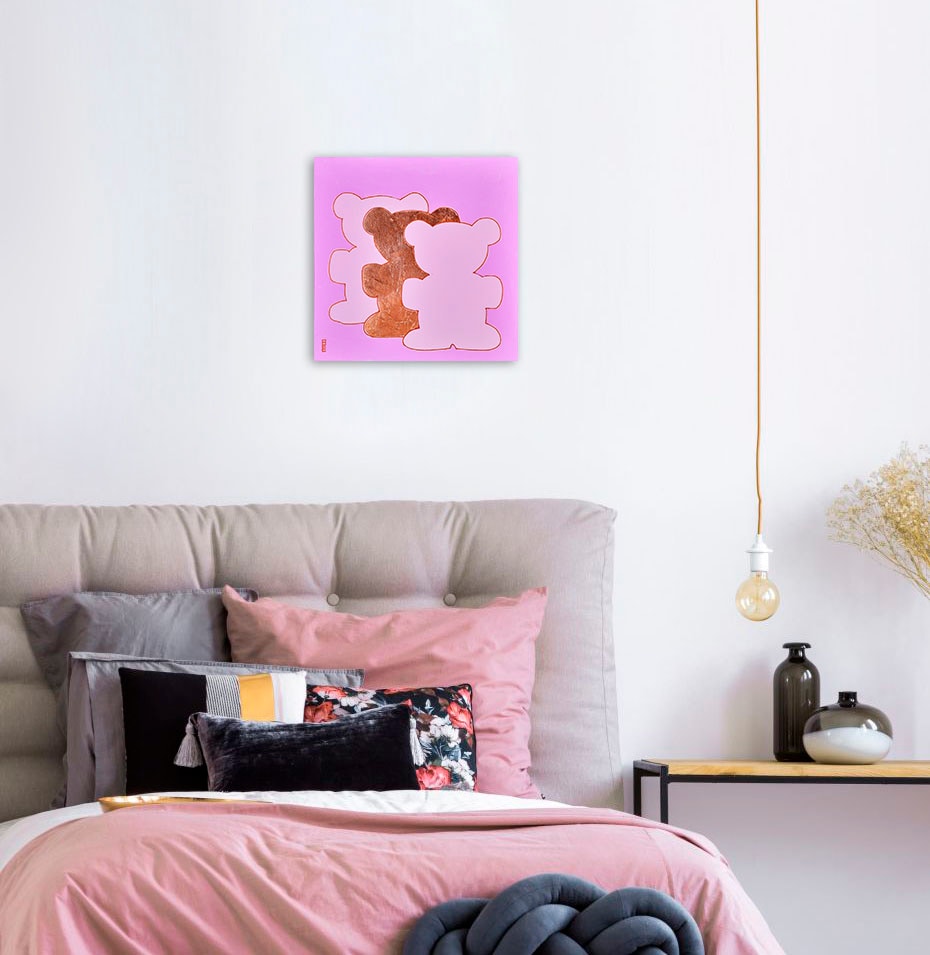 queence Leinwandbild »Bears VIII« Bär | Bären | Kunst 1 Stk. tlg. Premium-Leinwandstoff, Handarbeit aus Deutschland