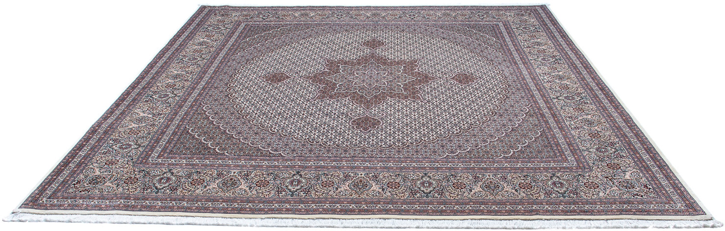 Image of morgenland Orientteppich »Perser - Täbriz quadratisch - 258 x 252 cm - grau«, quadratisch, 10 mm Höhe, Wohnzimmer, Handgeknüpft, Einzelstück mit Zertifikat bei Ackermann Versand Schweiz