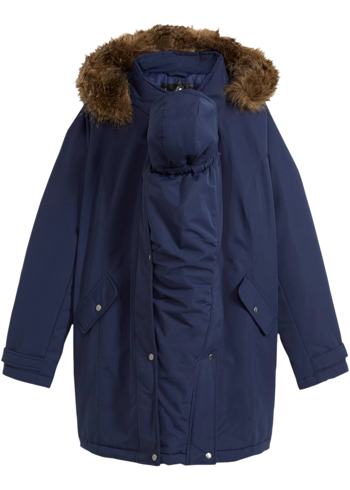 bonprix Veste de maternité mit Kapuze mit elastischem Gummizug, seitlicher Erweiterung durch Reissverschlüsse