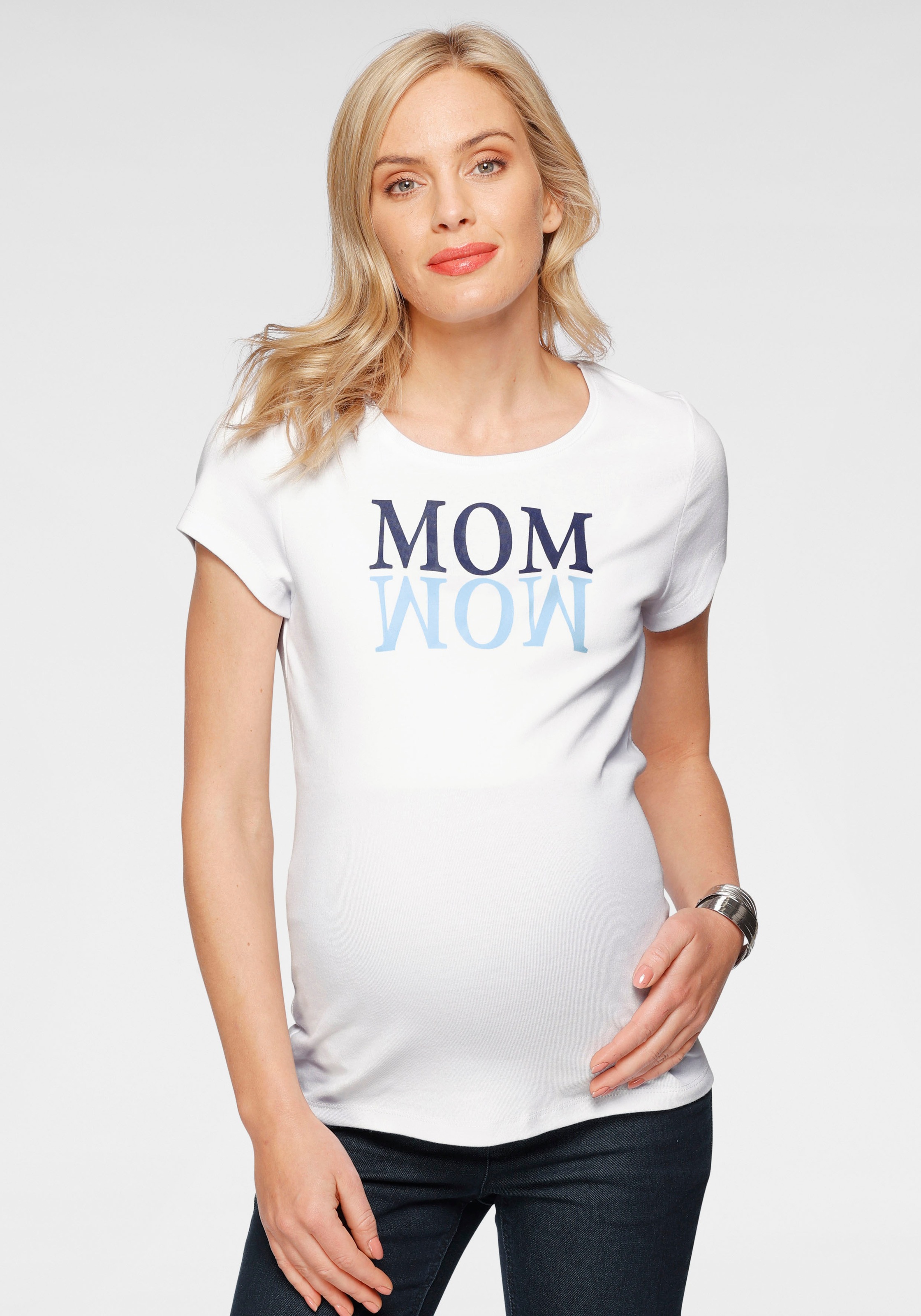 Image of Neun Monate Umstandsshirt »Powered by Flashlights«, mit Frontdruck bei Ackermann Versand Schweiz