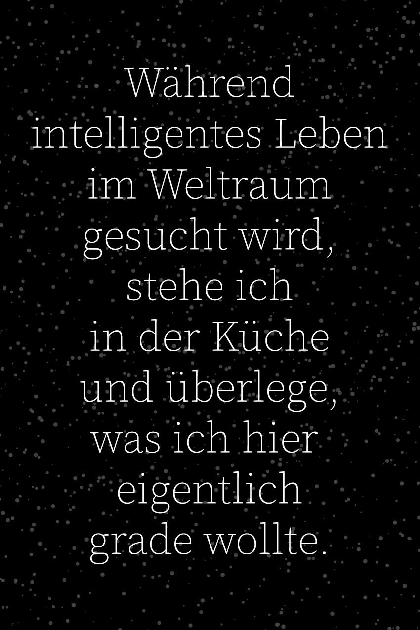 Schriftzug Wanddekoobjekt und Spruch, Küche«, »Weltraum günstig aus kaufen Stahlblech queence