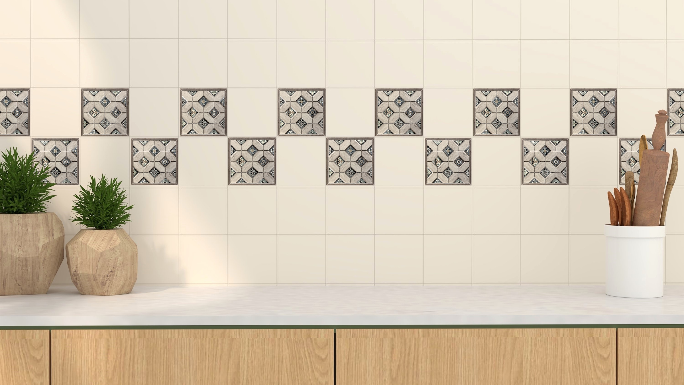 queence Autocollants pour carrelage »Vierecke« Stickerfliesen, selbstklebend, Sticker, 12er Set